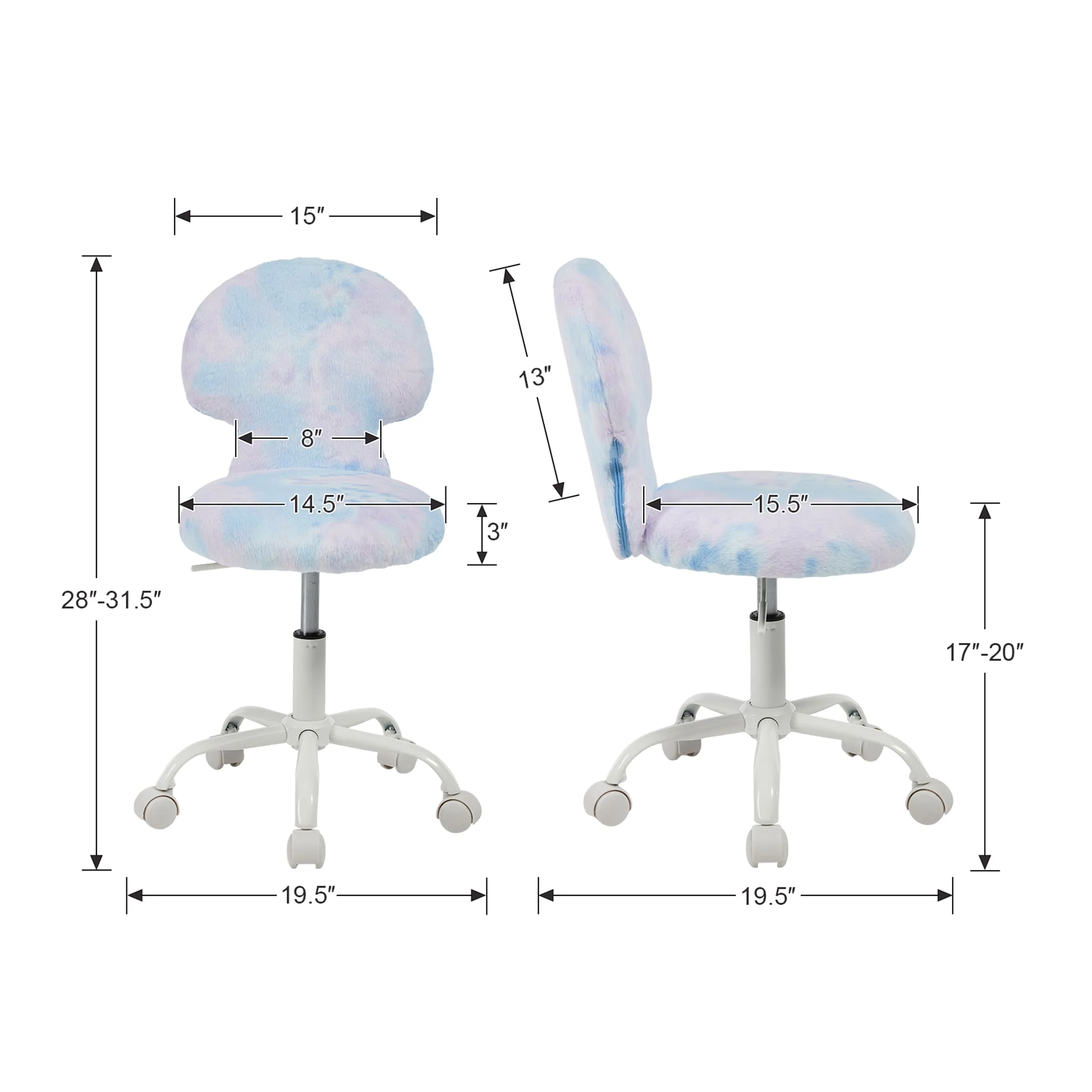Cute Mushroom Ear Backrest Kids Desk Chairs - 4009KC - Image 15
