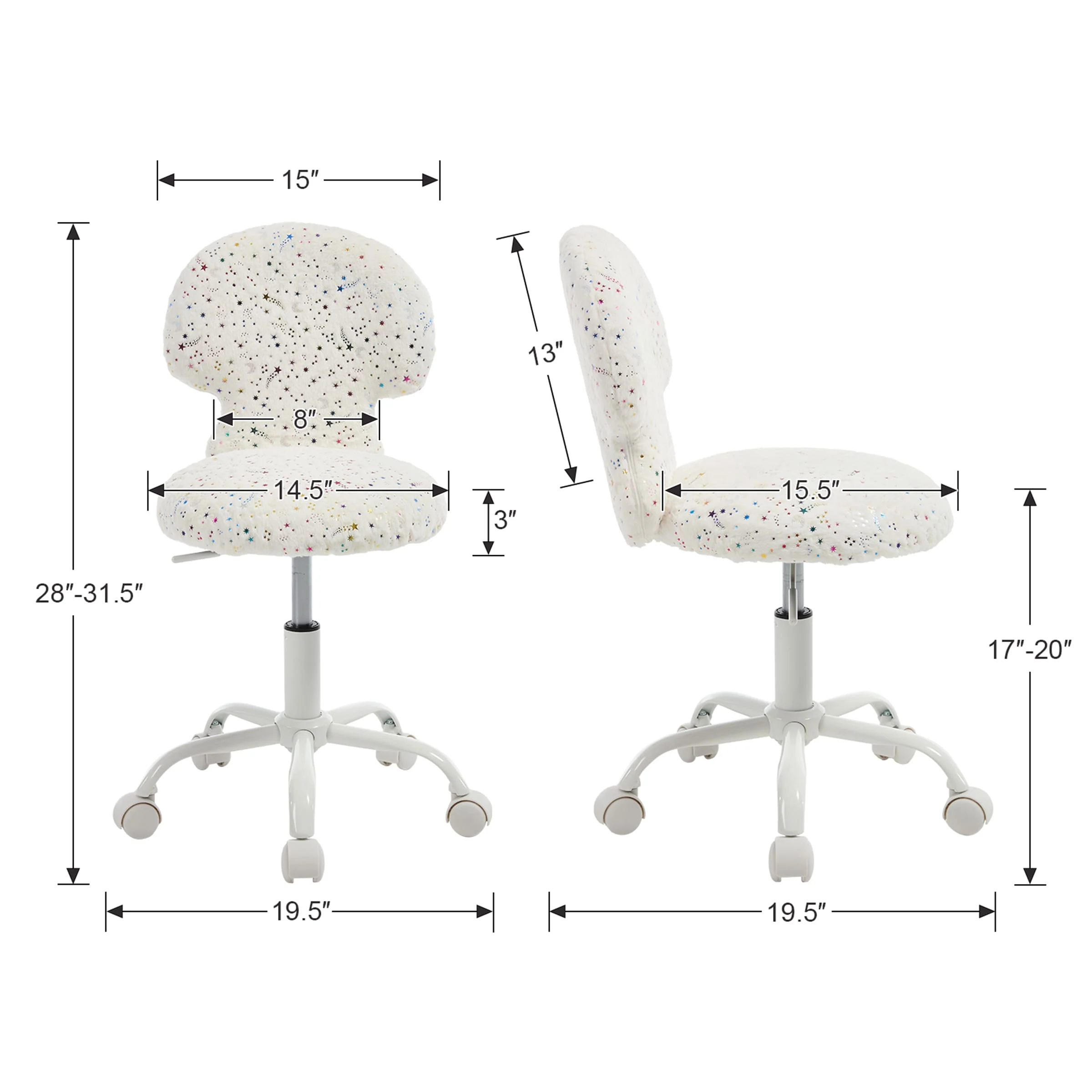 Cute Mushroom Ear Backrest Kids Desk Chairs - 4009KC - Image 22