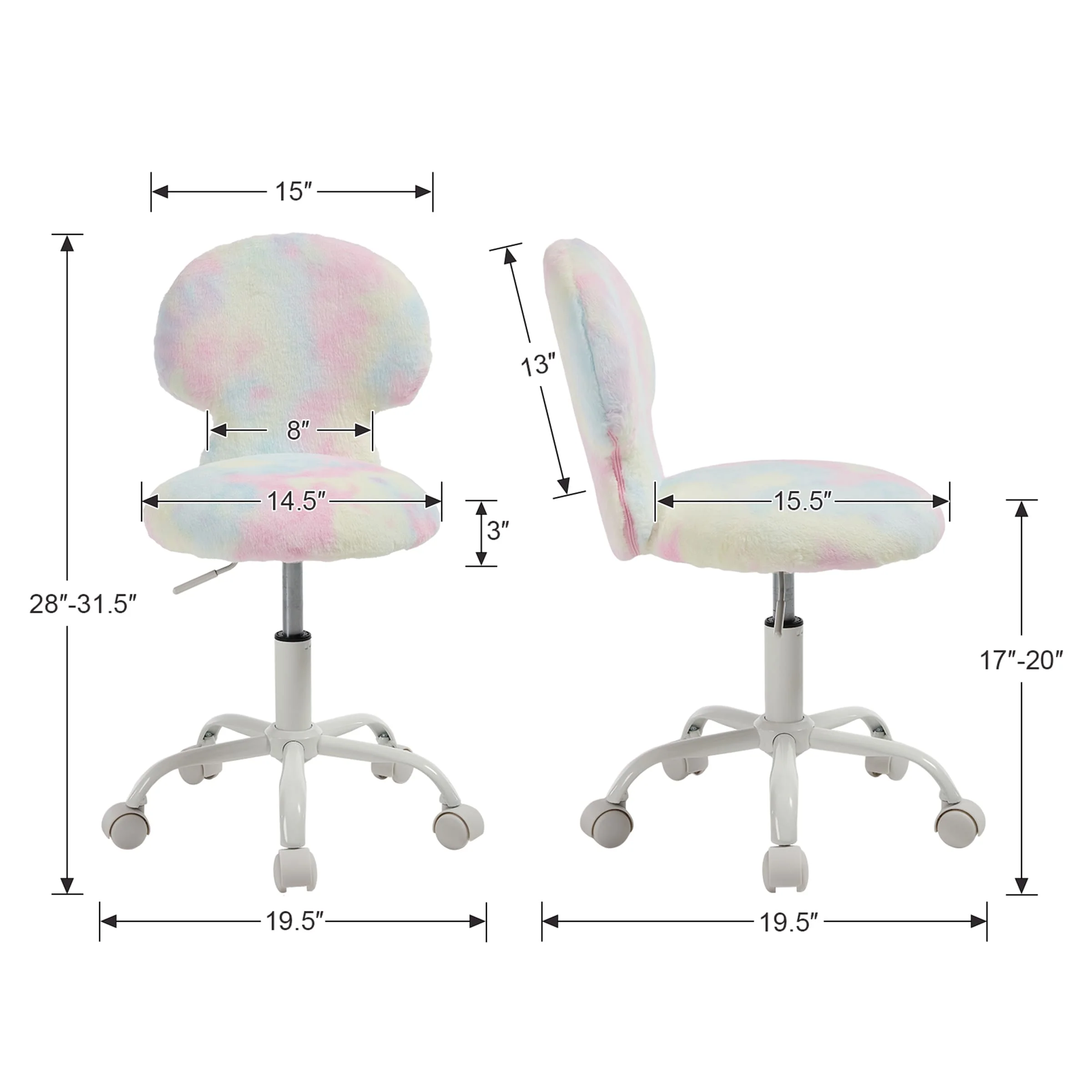 Cute Mushroom Ear Backrest Kids Desk Chairs - 4009KC - Image 8