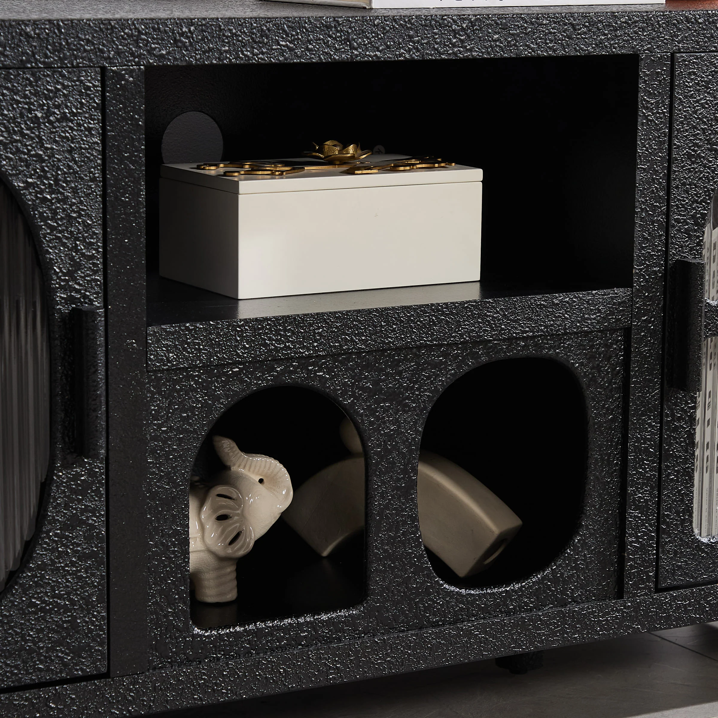 Hollow Display Cabinet with Irregular Door - 41538&41539CB - Image 14