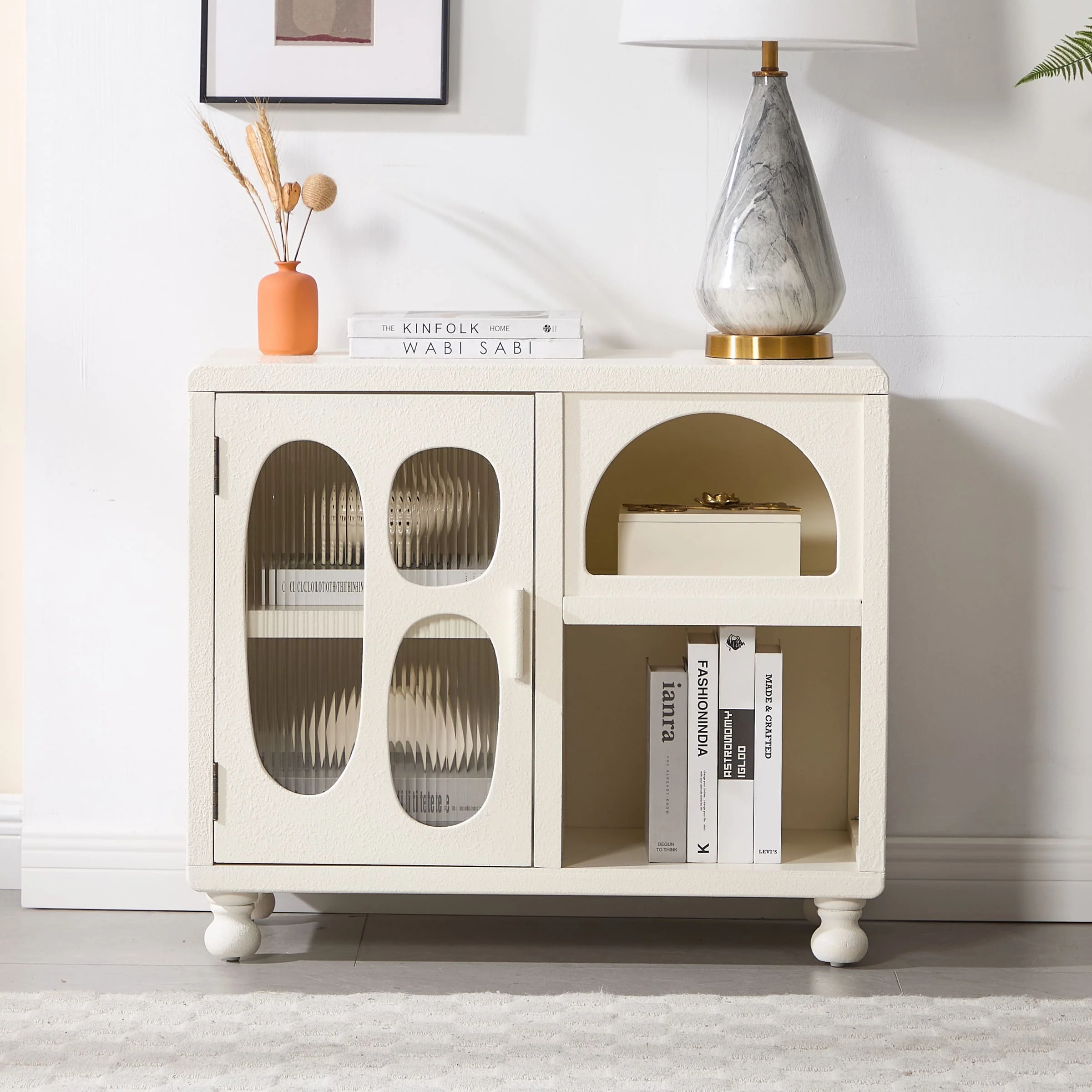 Hollow Display Cabinet with Irregular Door - 41538&41539CB - Image 17