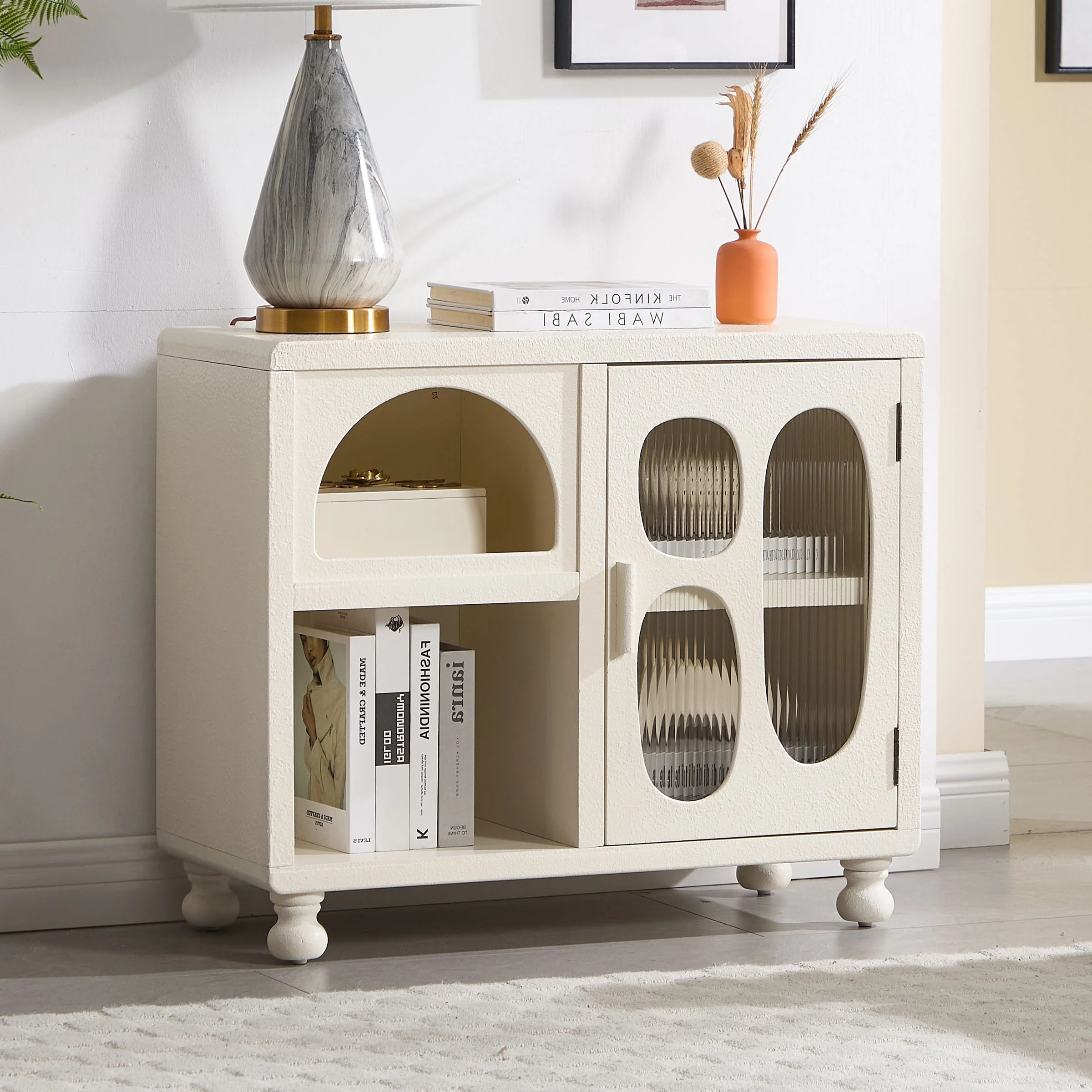 Hollow Display Cabinet with Irregular Door - 41538&41539CB - Image 18