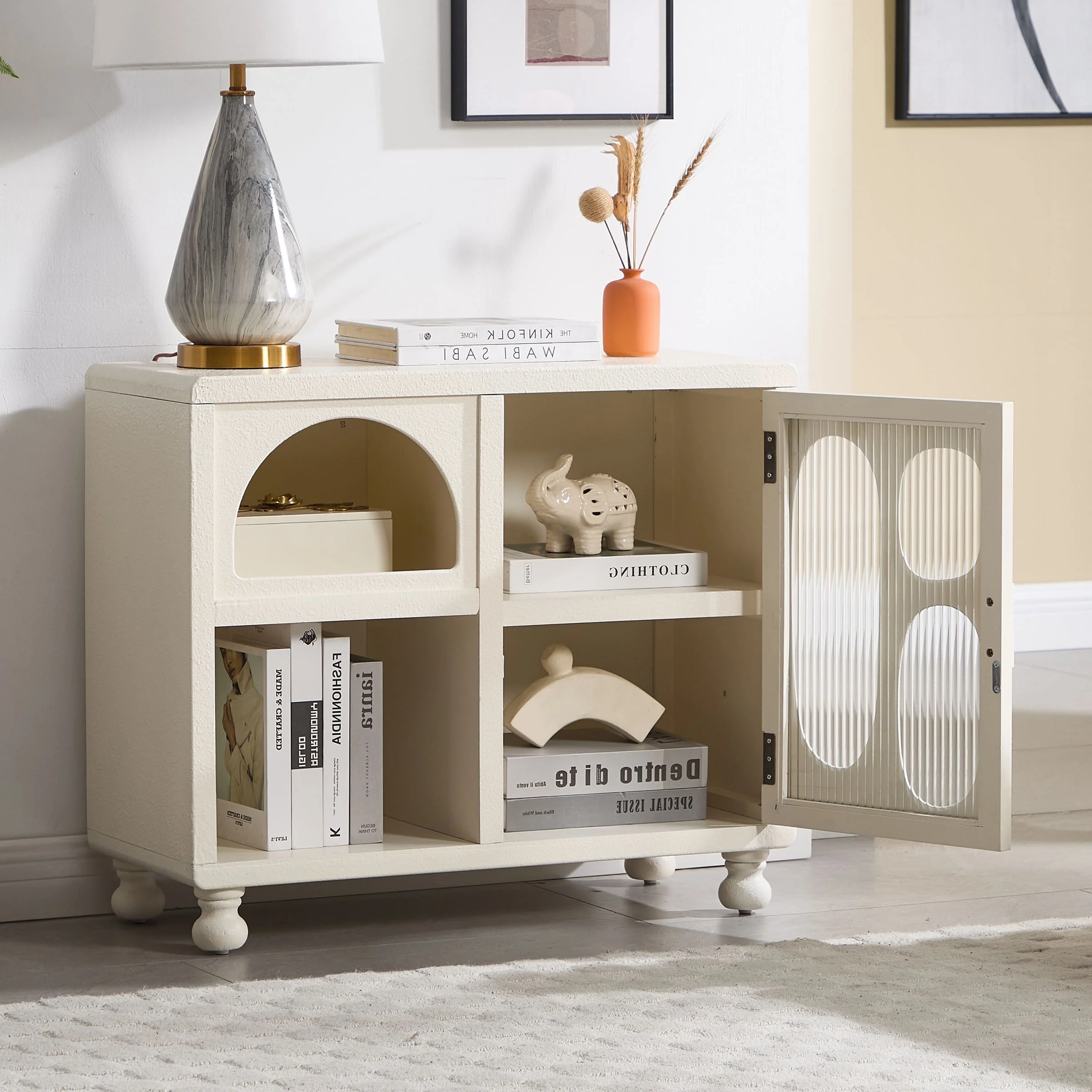 Hollow Display Cabinet with Irregular Door - 41538&41539CB - Image 19