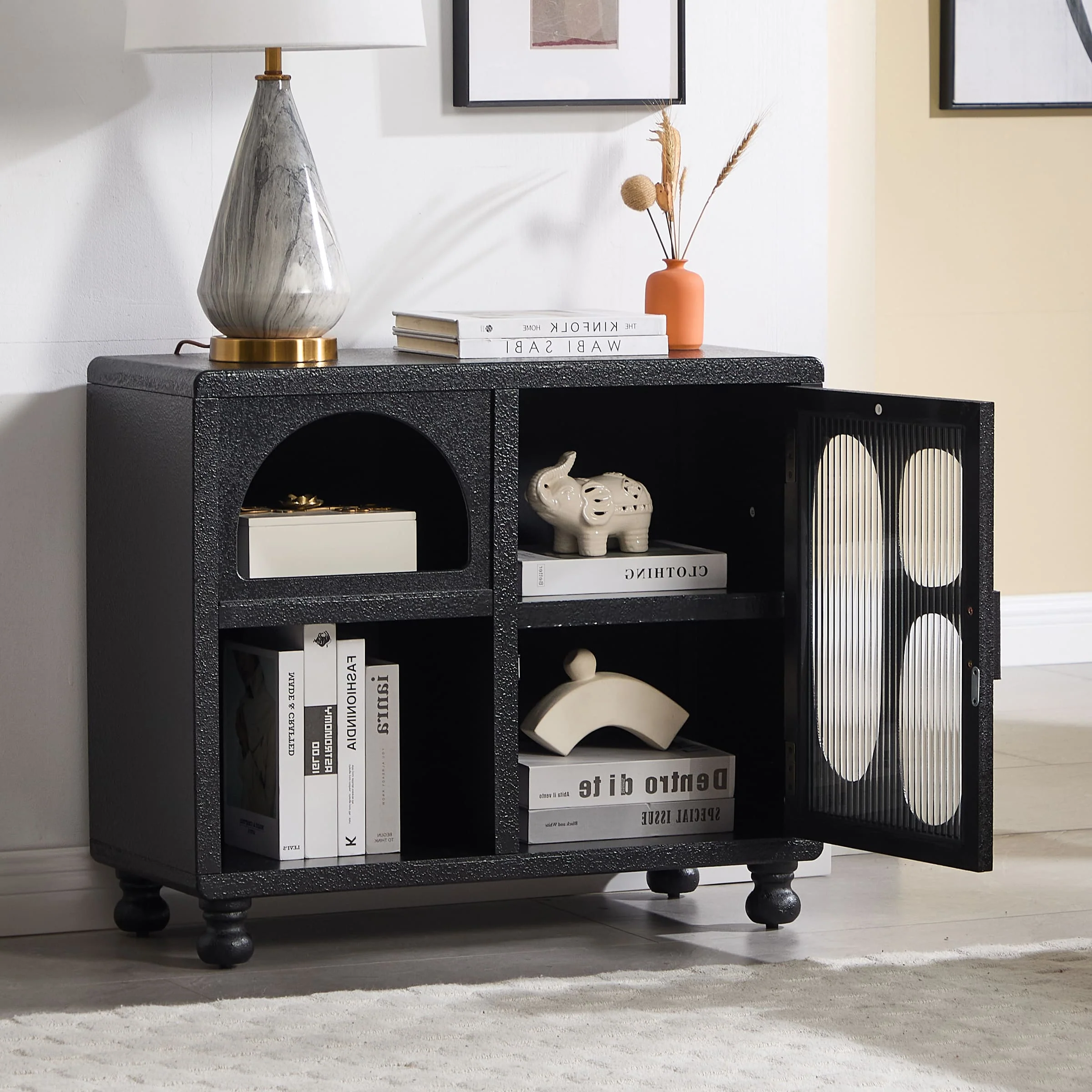 Hollow Display Cabinet with Irregular Door - 41538&41539CB - Image 26