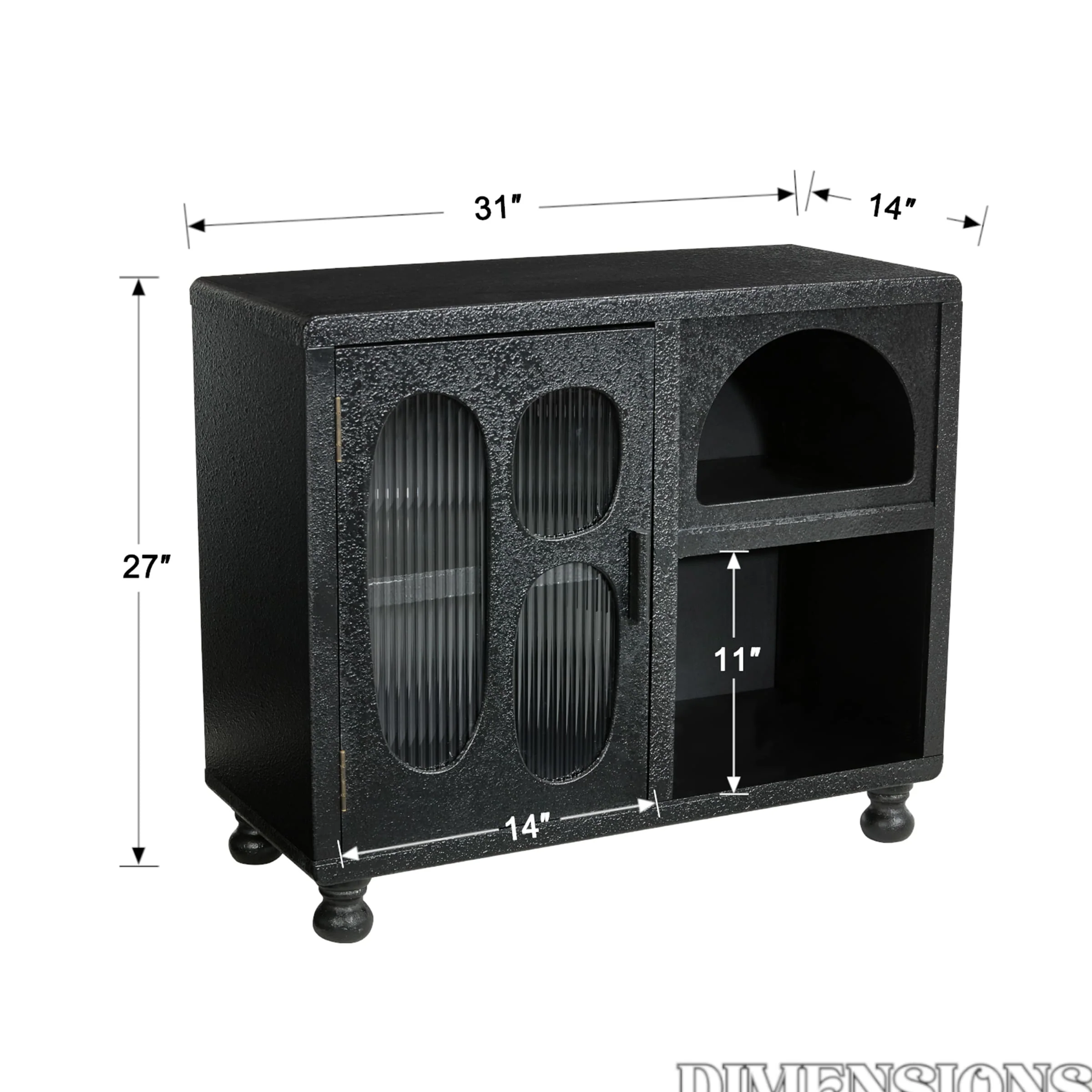 Hollow Display Cabinet with Irregular Door - 41538&41539CB - Image 30