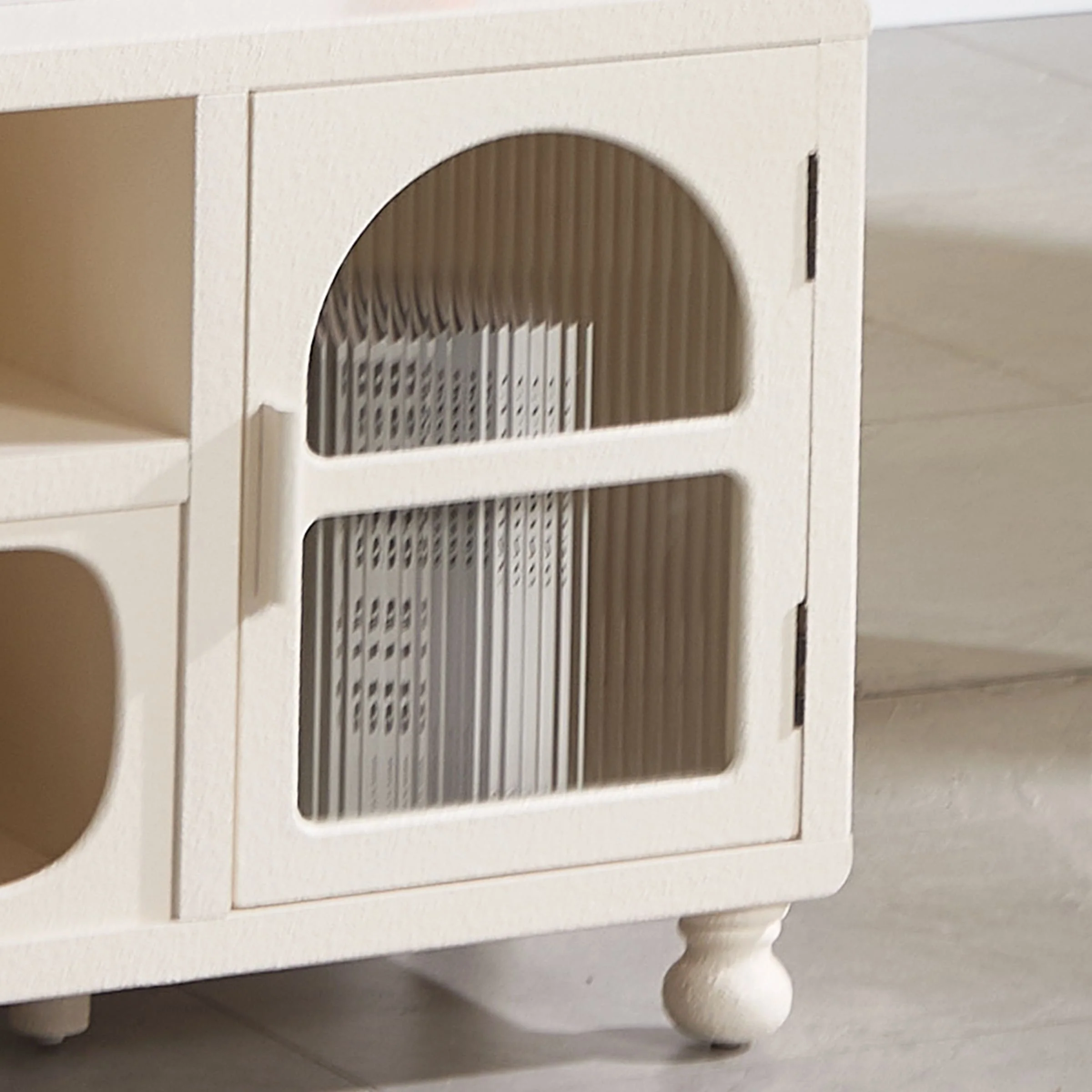 Hollow Display Cabinet with Irregular Door - 41538&41539CB - Image 4