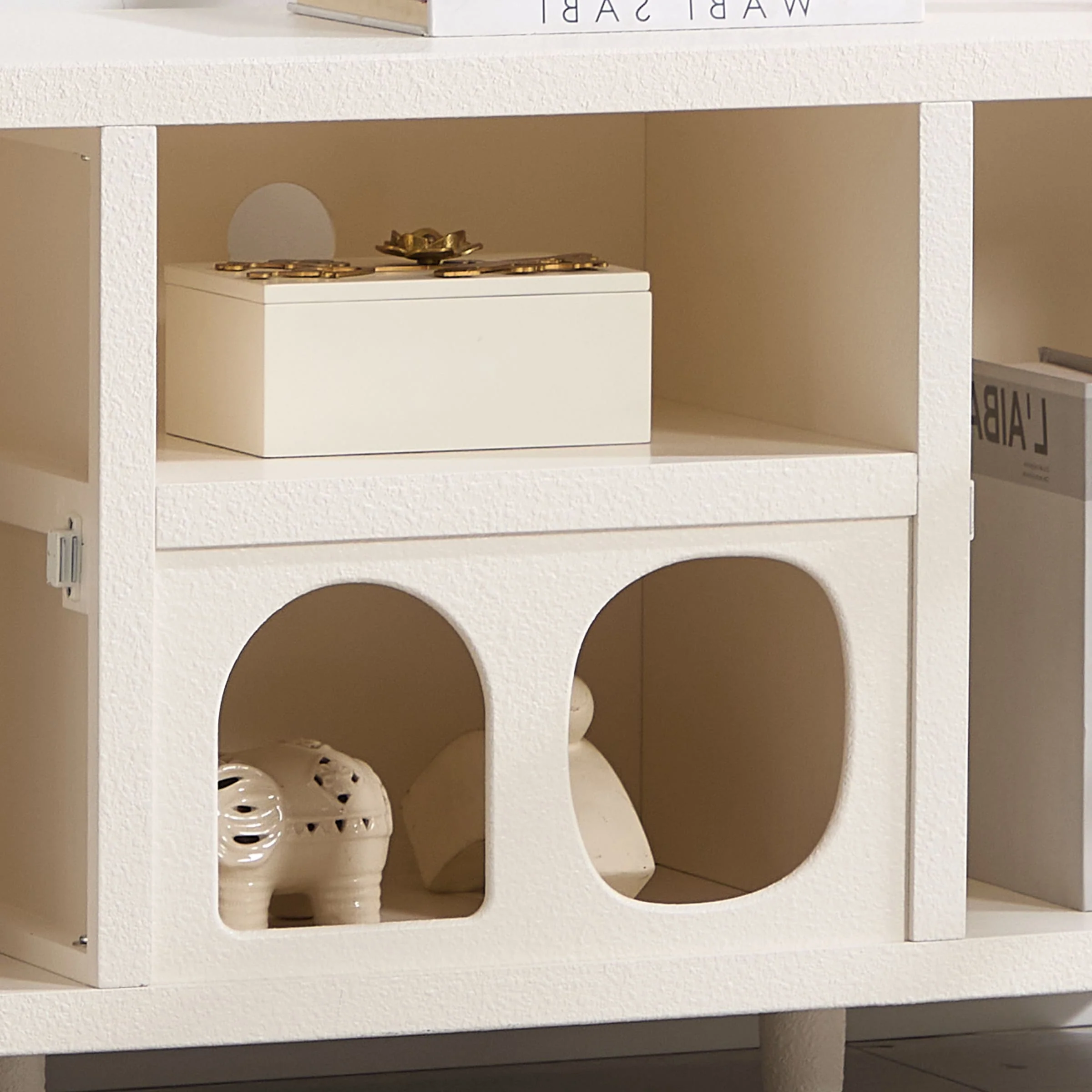 Hollow Display Cabinet with Irregular Door - 41538&41539CB - Image 6
