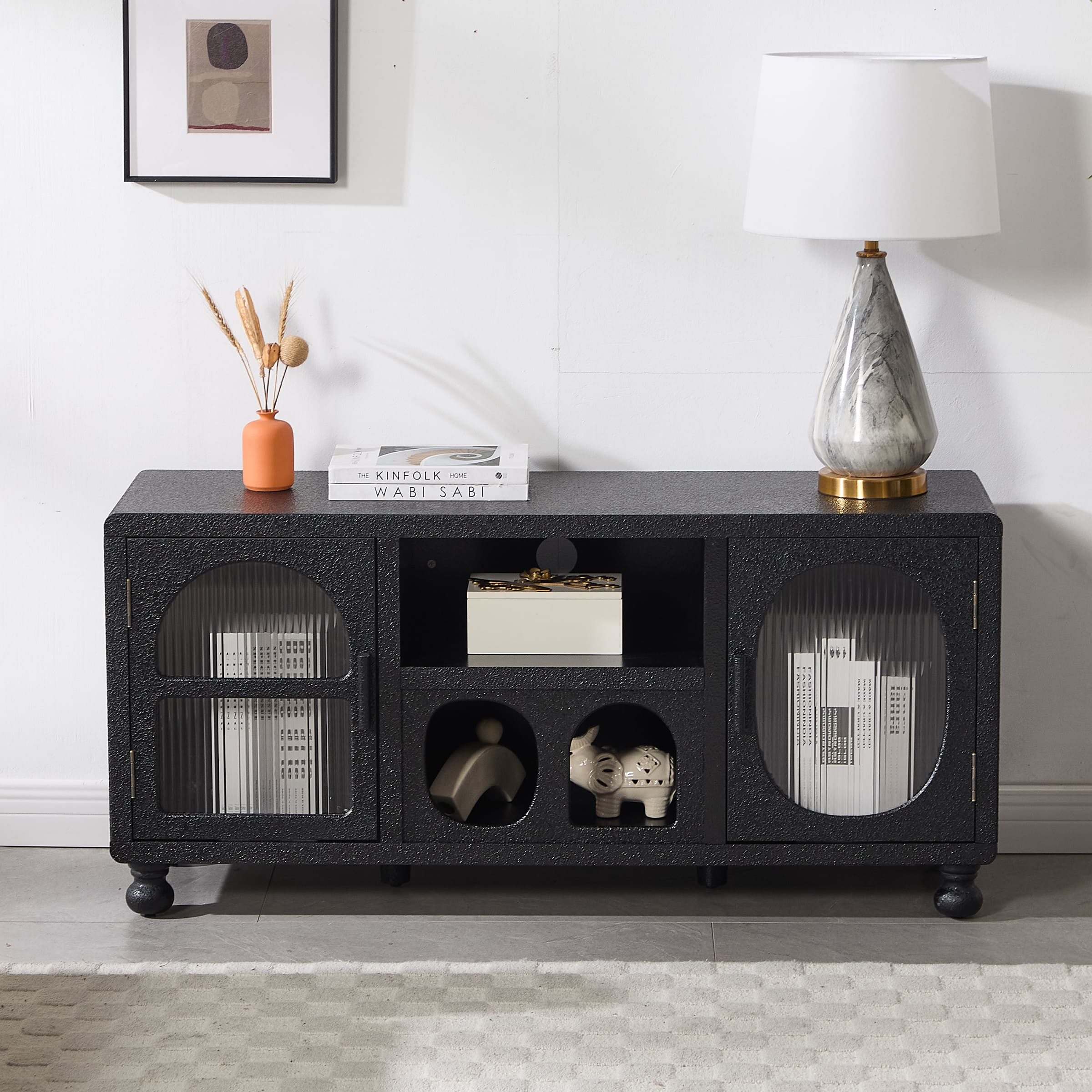 Hollow Display Cabinet with Irregular Door - 41538&41539CB - Image 9