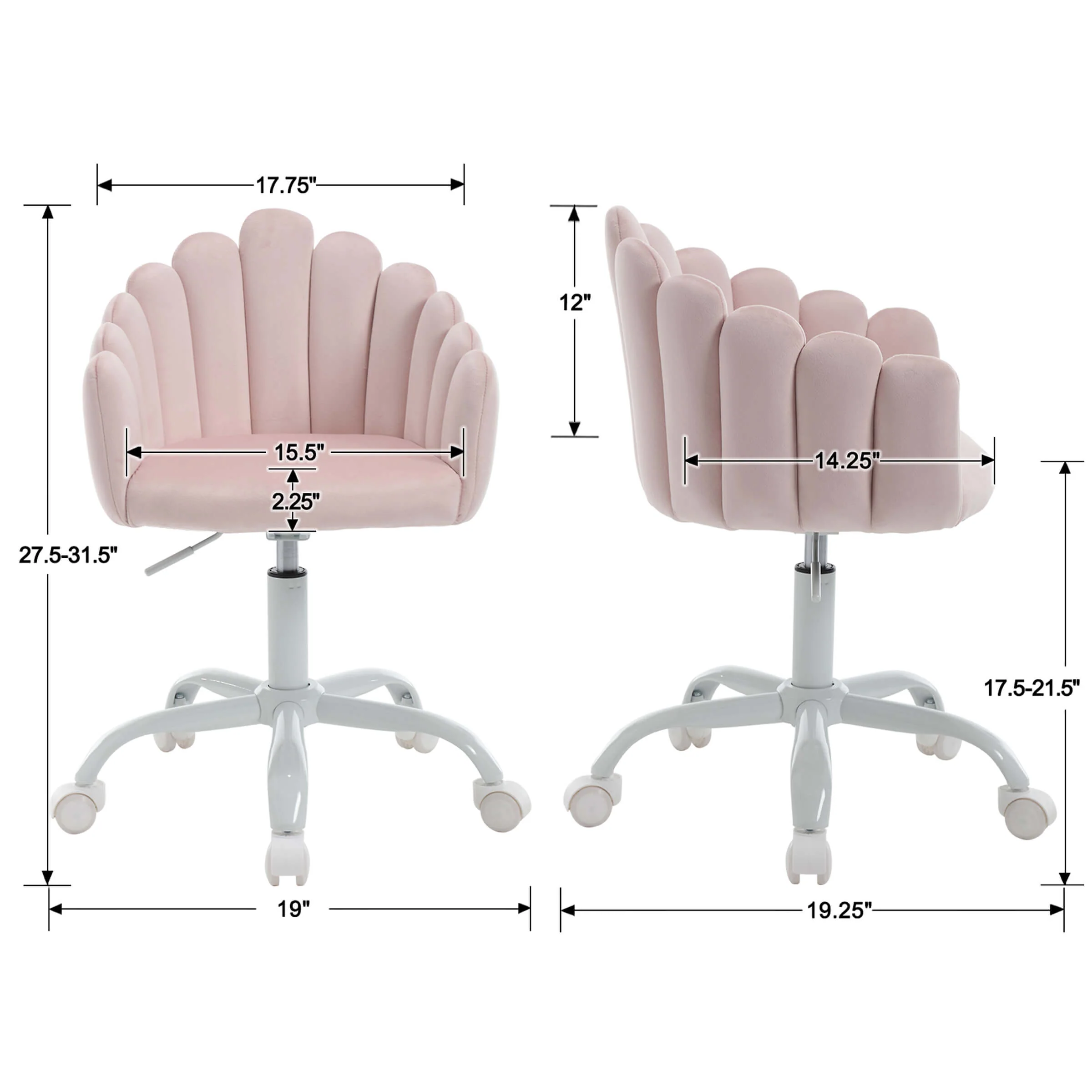Kids Cute Shell Shaped Swivel Adjustable Desk Chair 1 PCS - X403KC - Image 11