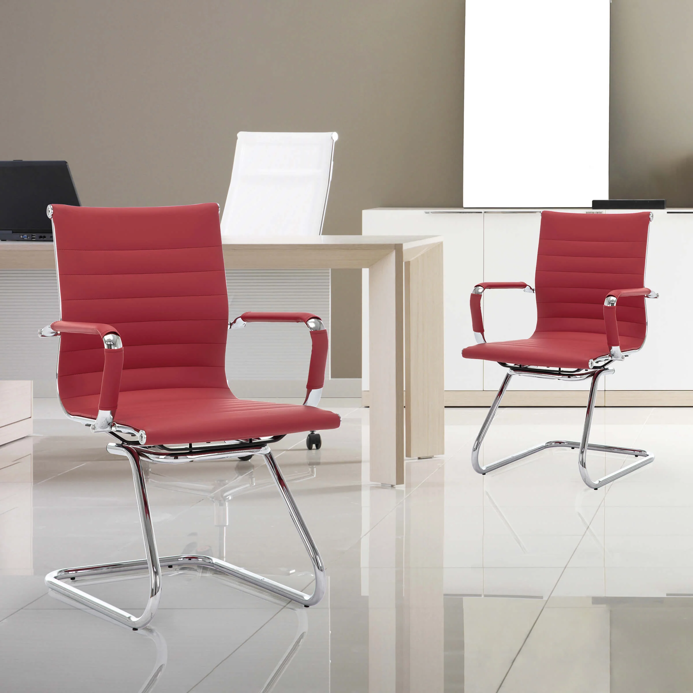 Leather Office Guest Chair Set of 2 - X401OC - Image 14