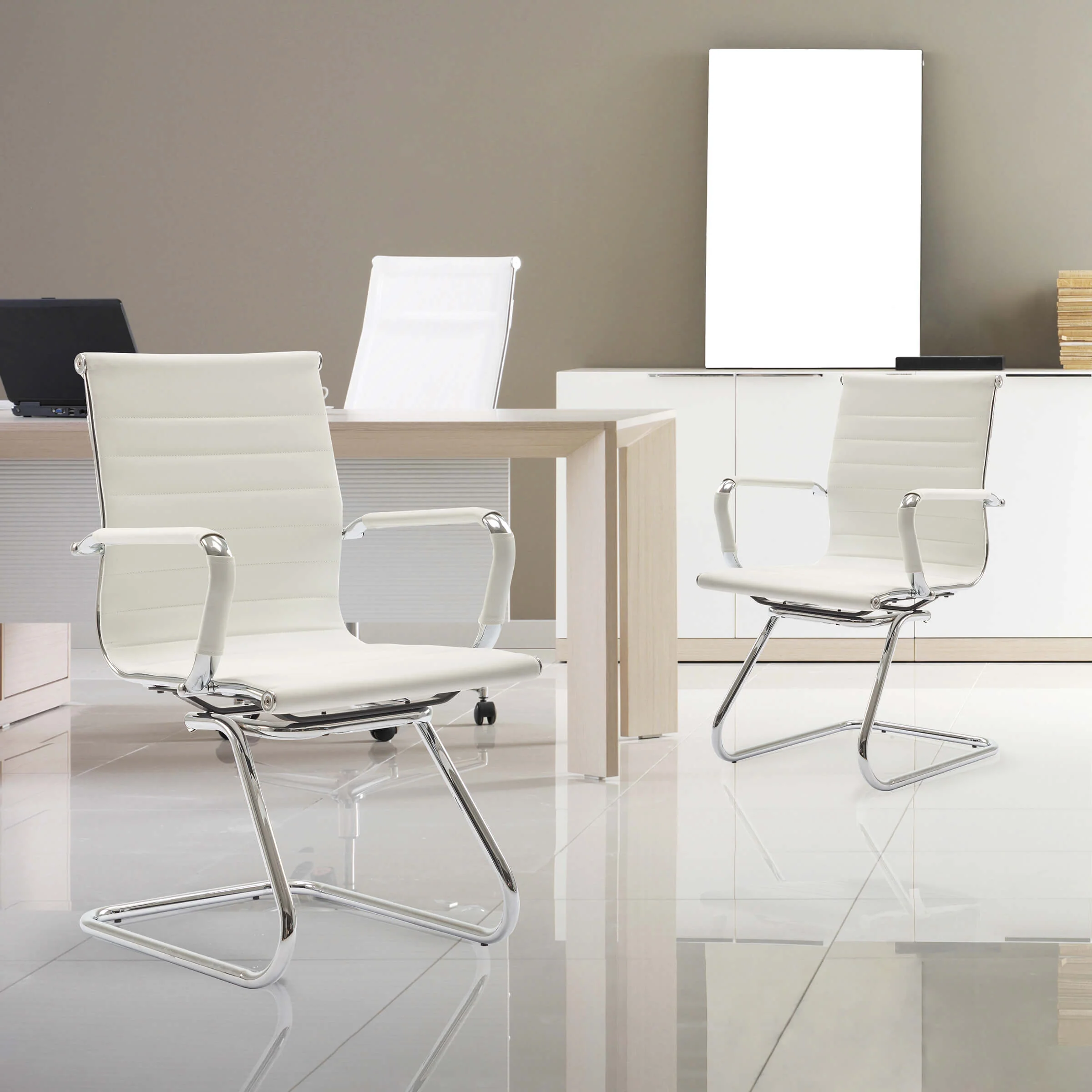 Leather Office Guest Chair Set of 2 - X401OC - Image 23