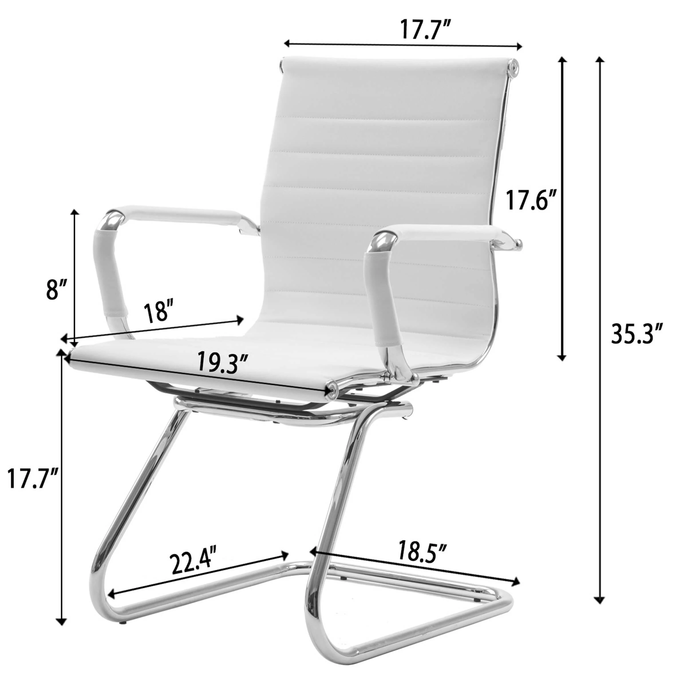 Leather Office Guest Chair Set of 2 - X401OC - Image 28