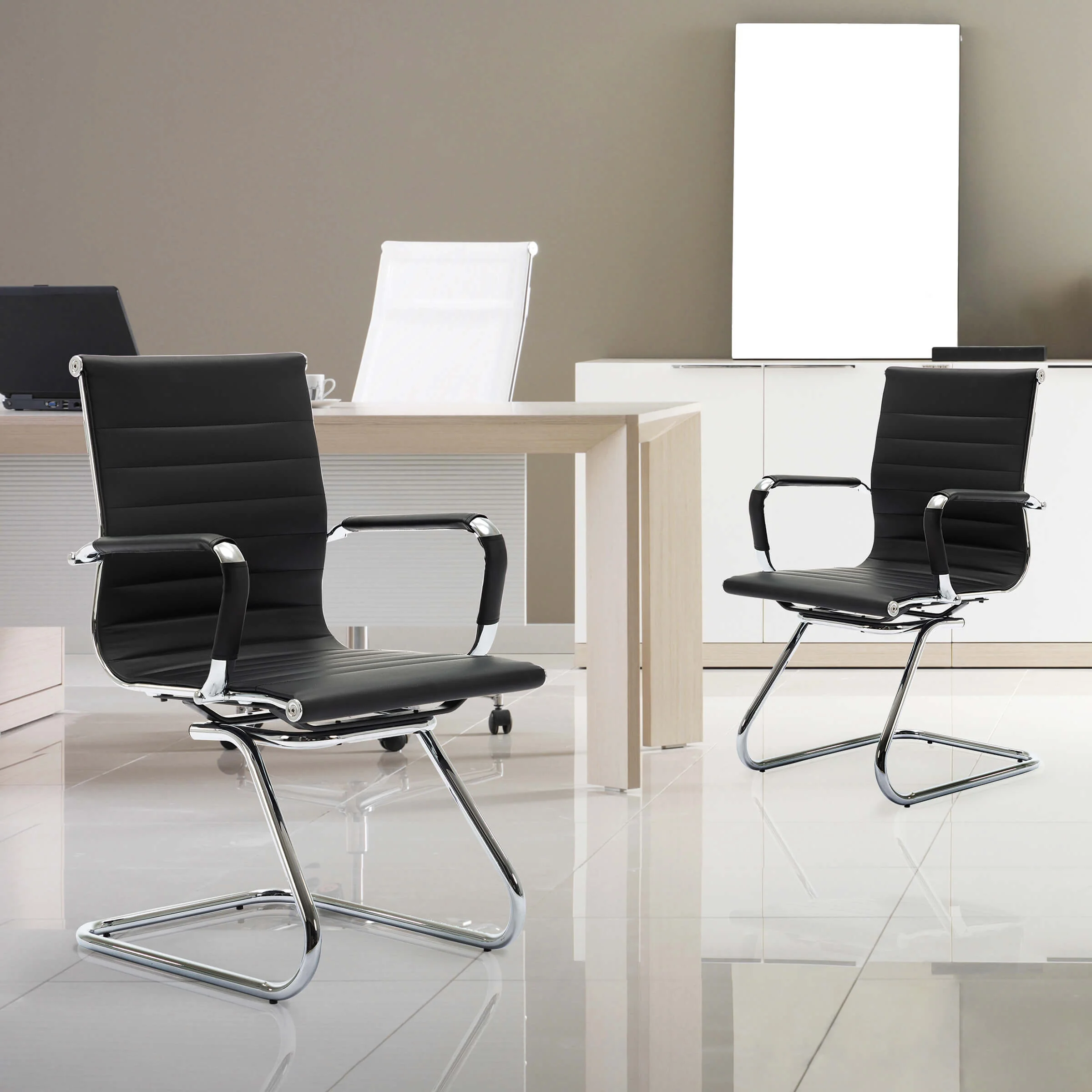 Leather Office Guest Chair Set of 2 - X401OC - Image 29