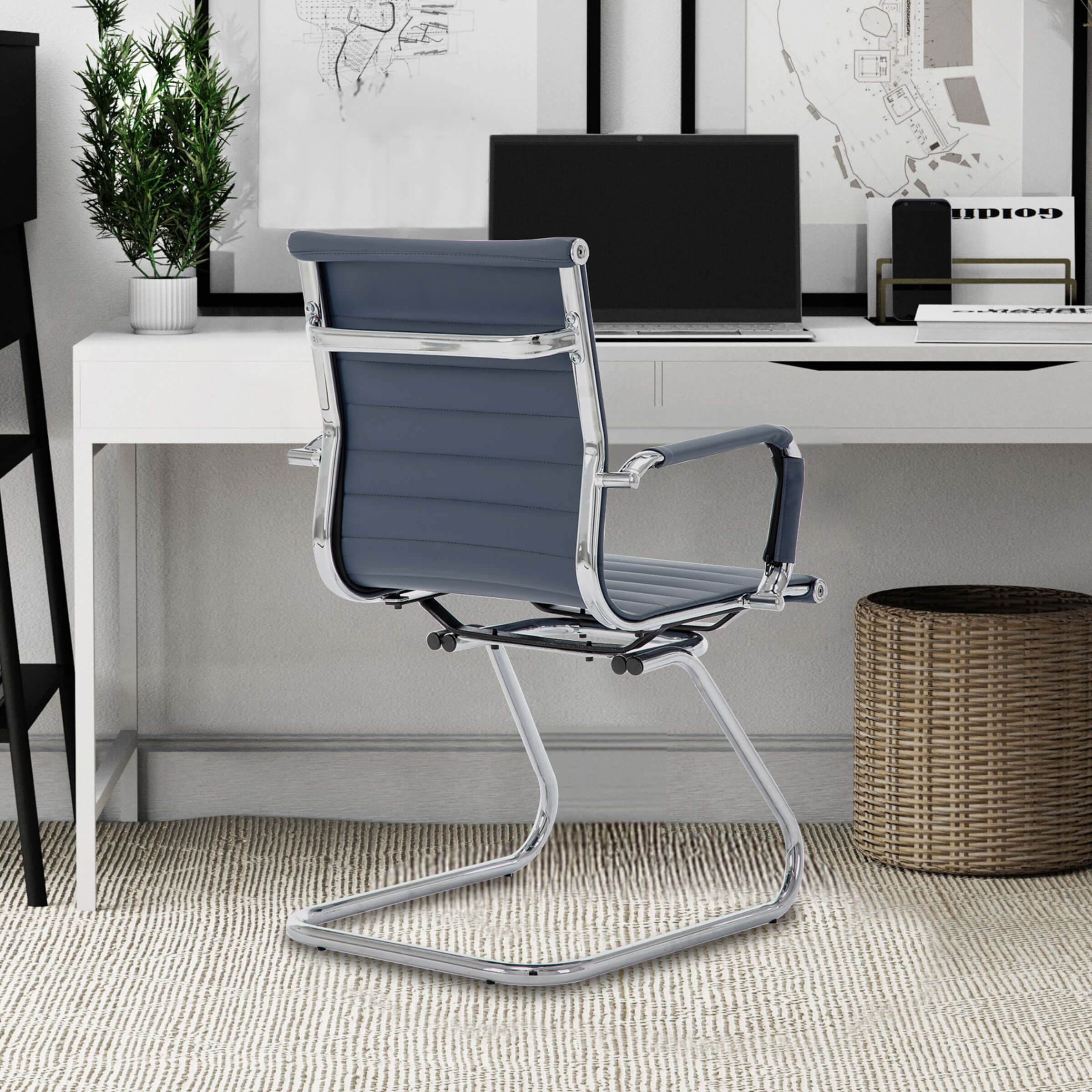 Leather Office Guest Chair Set of 2 - X401OC - Image 3