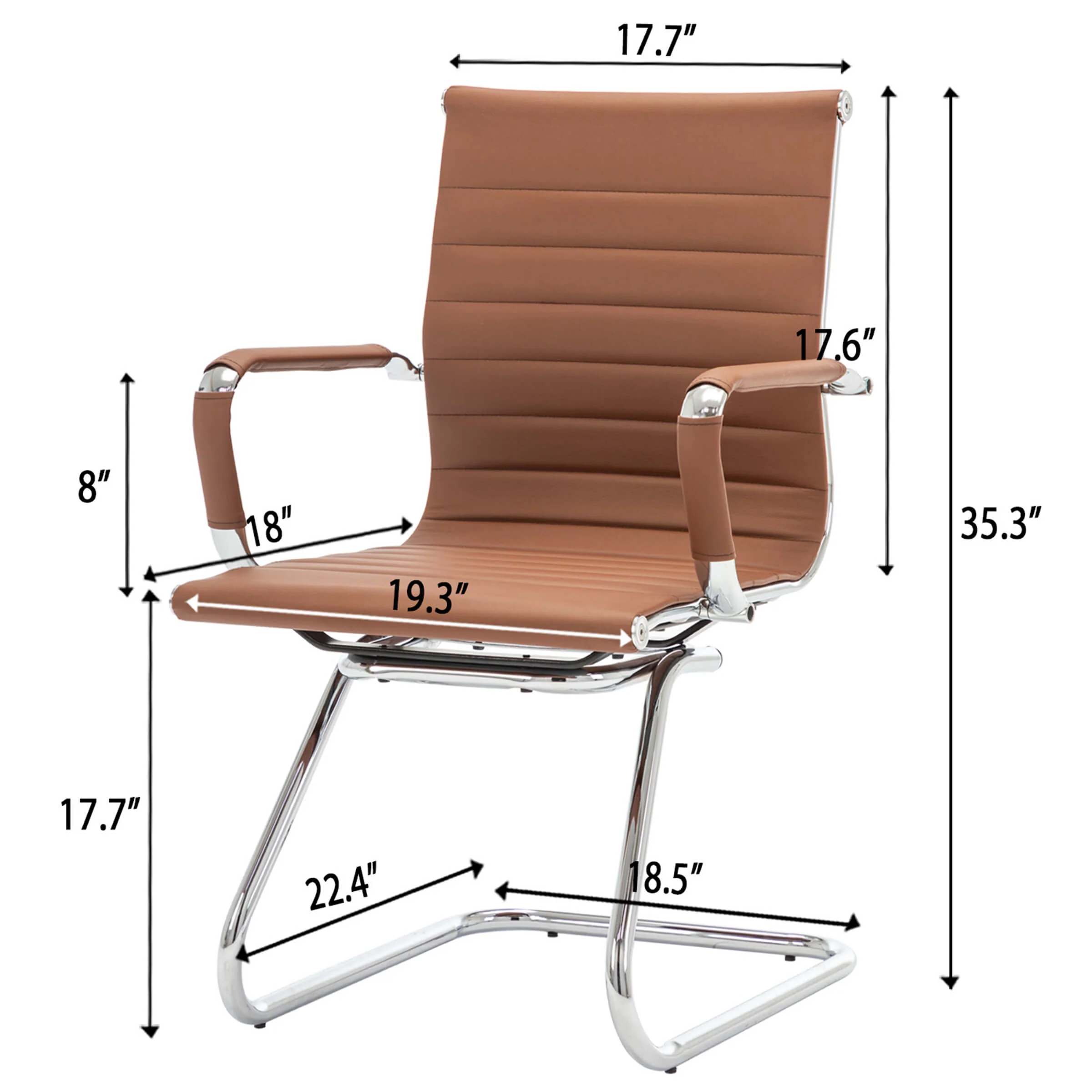 Leather Office Guest Chair Set of 2 - X401OC - Image 40
