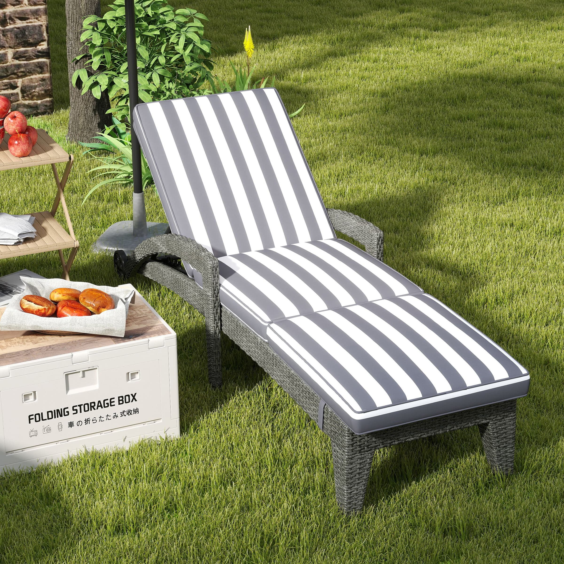 Lounge Outdoor Chairs with Wheels Set of 2 - 2401RO - Image 17