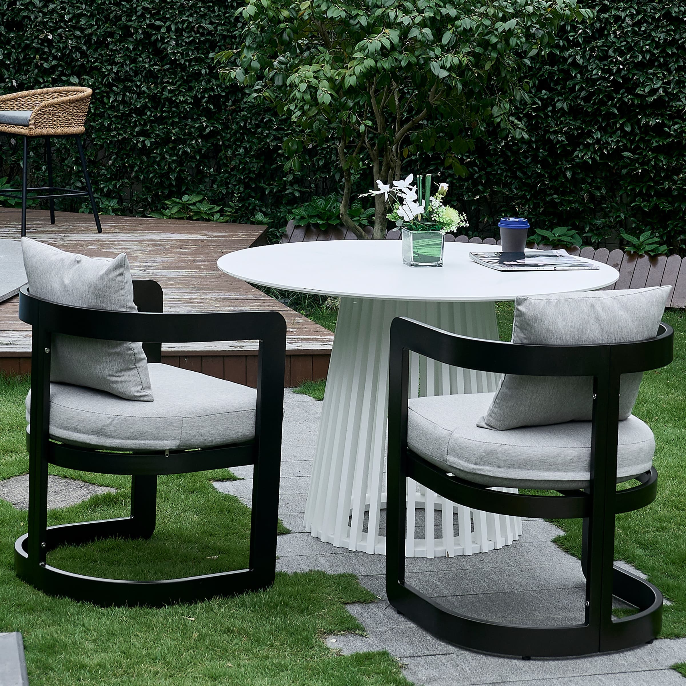 Metal Frame Outdoor Chairs Set of 2 - 2063DC - Image 14
