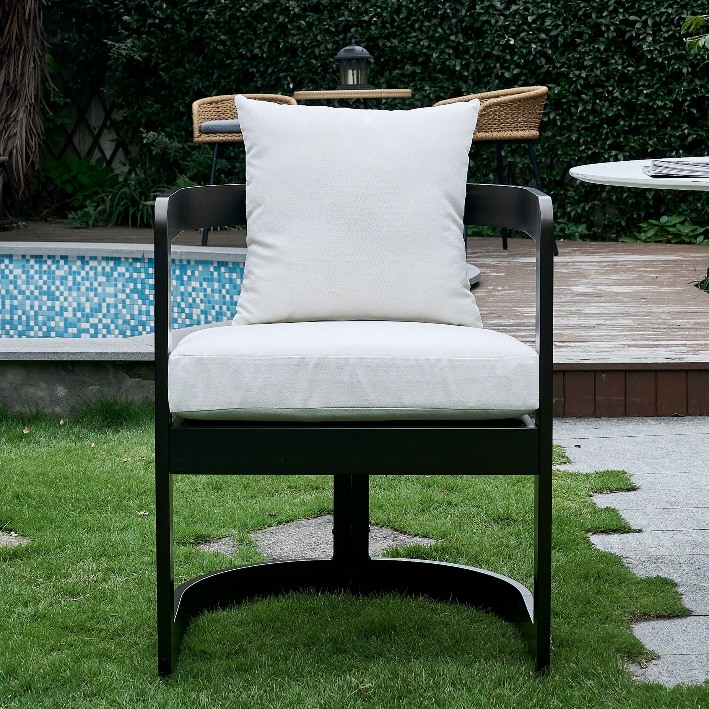 Metal Frame Outdoor Chairs Set of 2 - 2063DC - Image 4