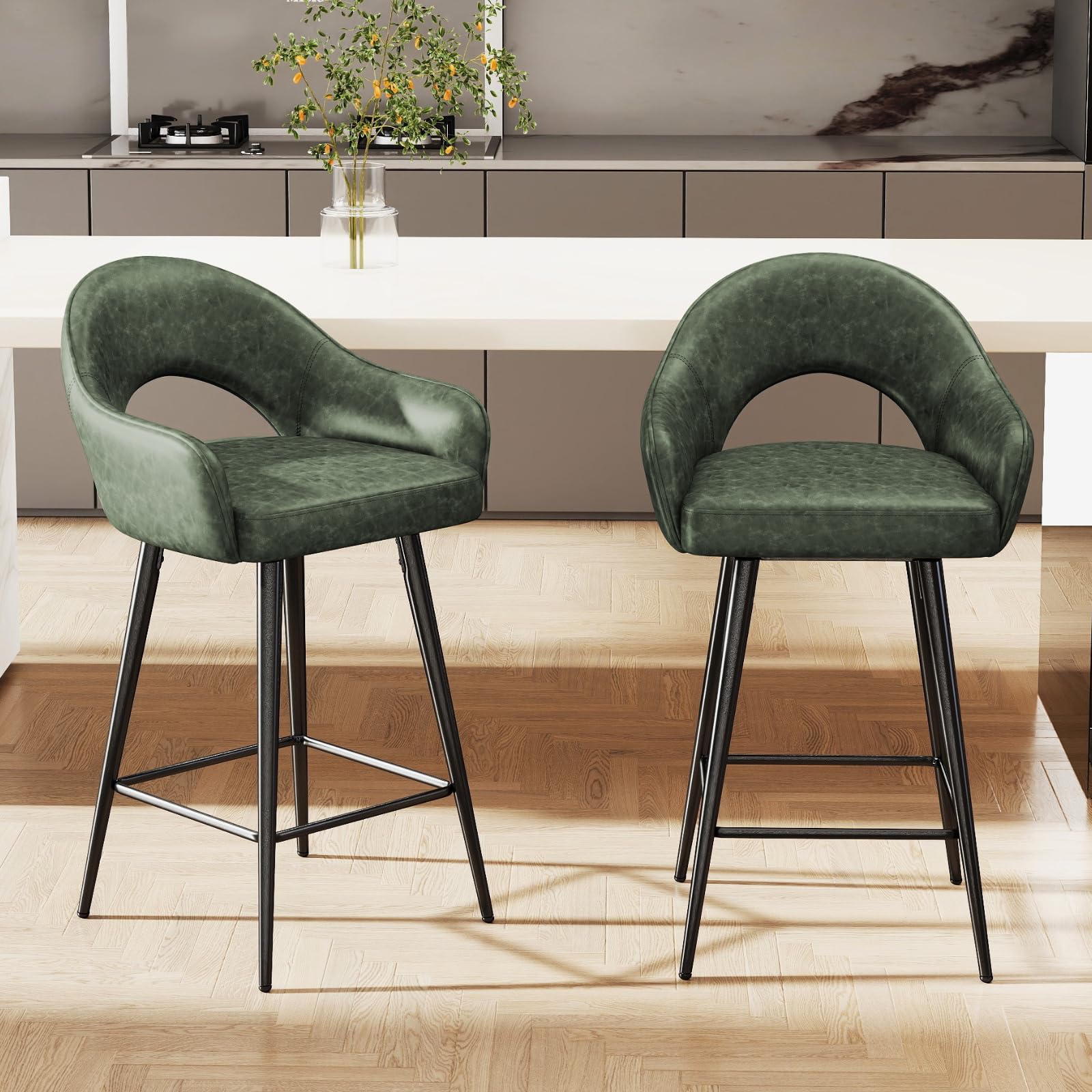 27"H Swivel Upholstered Counter Stools Set of 2 - 2310CS - Image 10