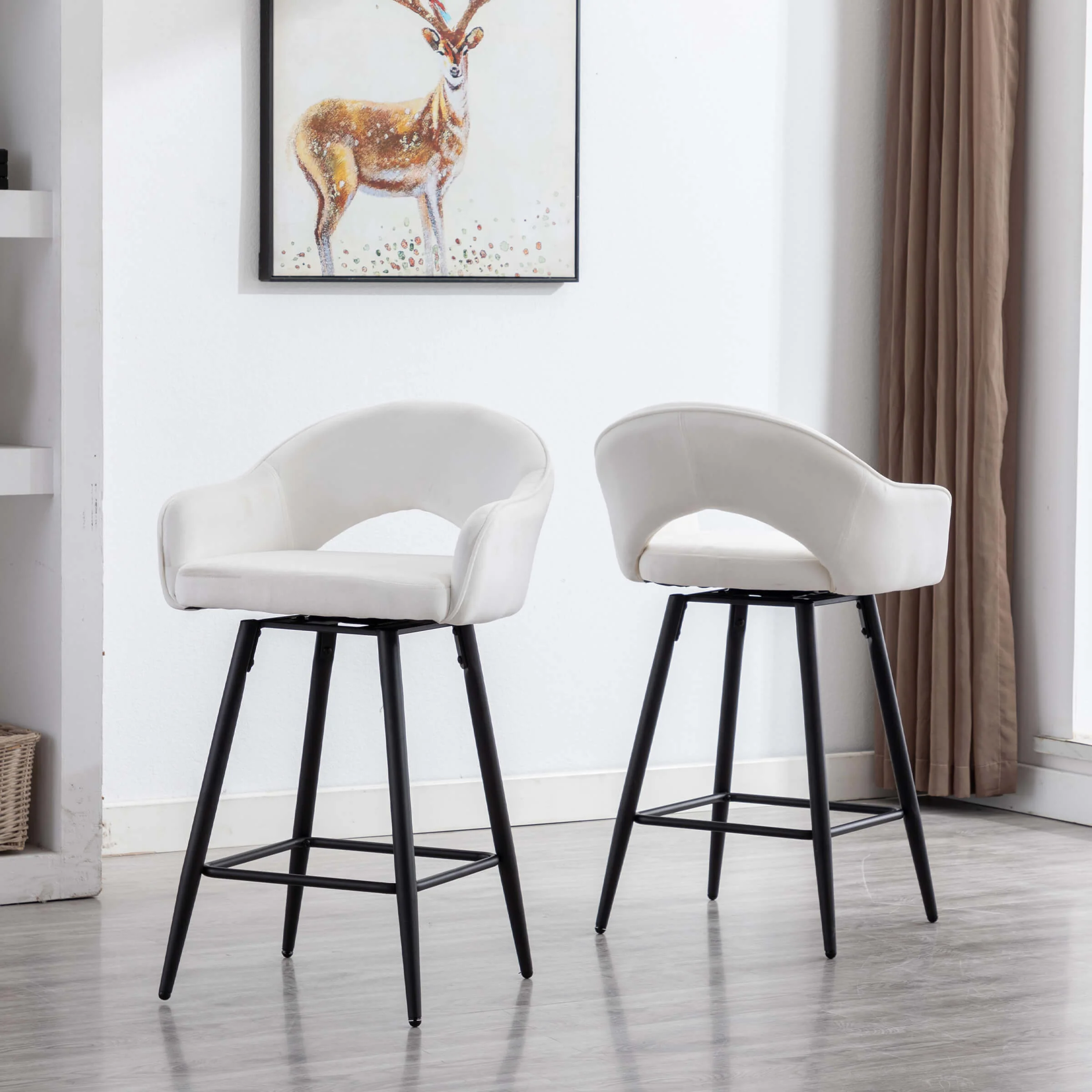 27"H Swivel Upholstered Counter Stools Set of 2 - 2310CS - Image 23