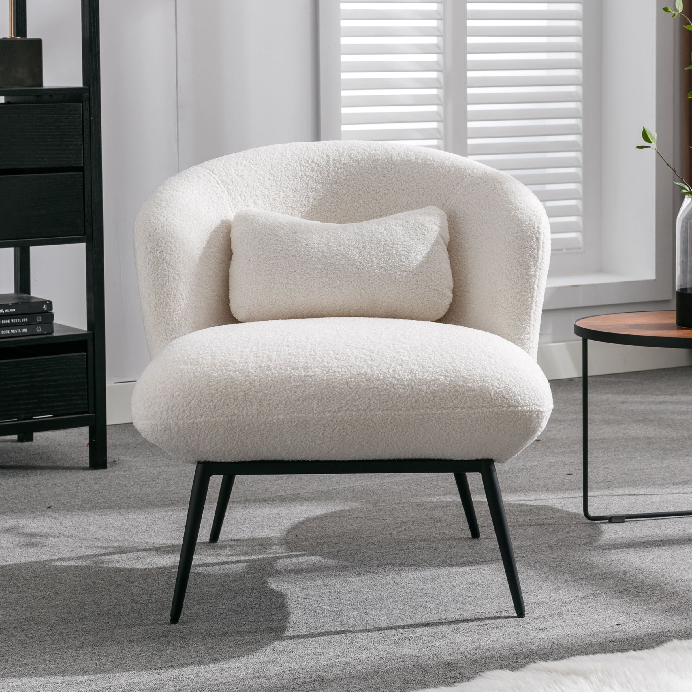Modern Accent Chair with Lumbar Pillow 1 PCS -19040AC - Image 10