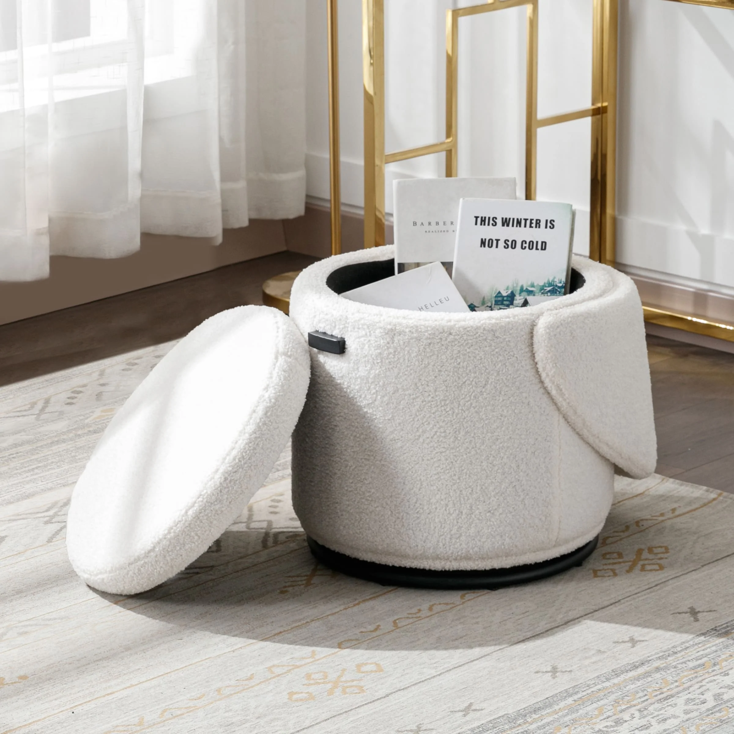 Modern Armless Swivel Storage Ottoman 1 PCS - 2307OT - Image 7