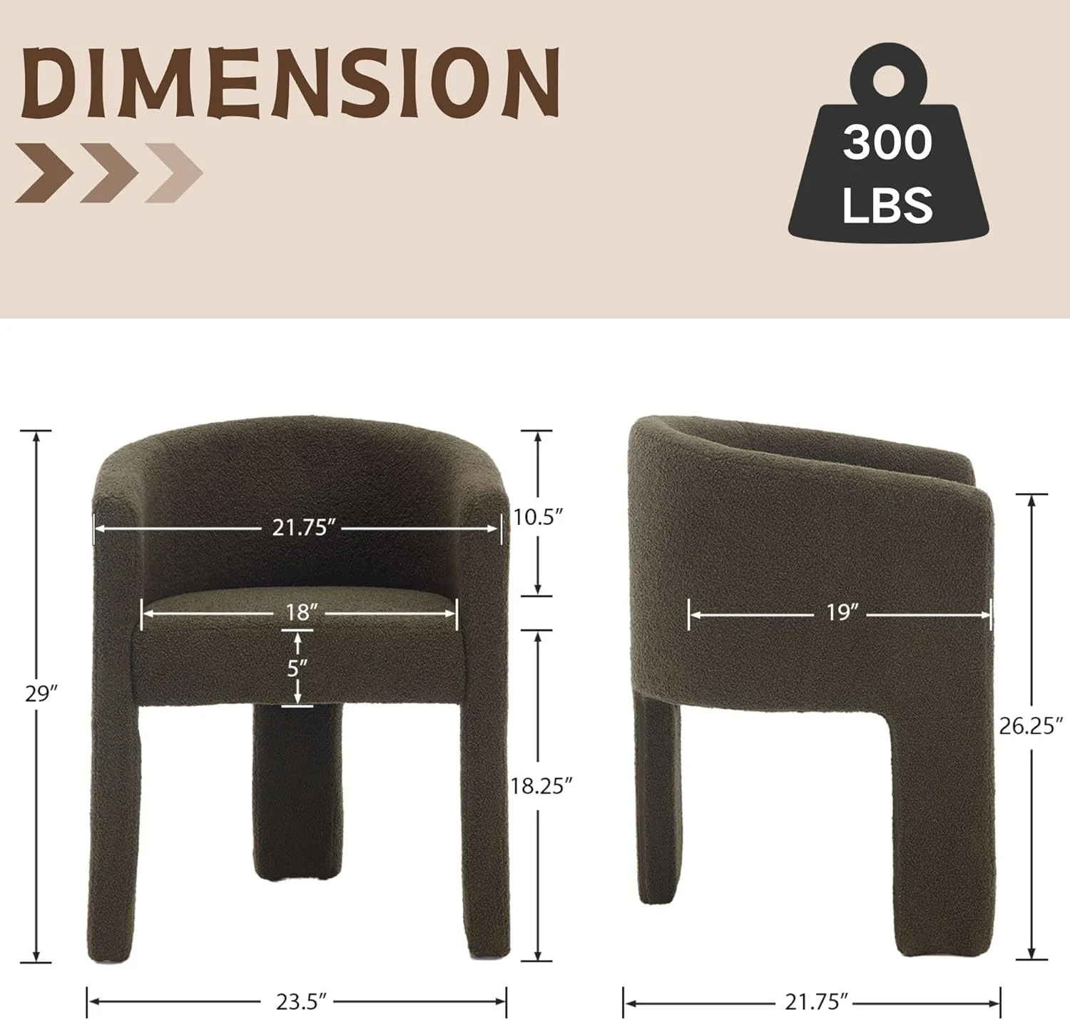 Modern Barrel Dining Chair 1 PCS - 55013DC - Image 9