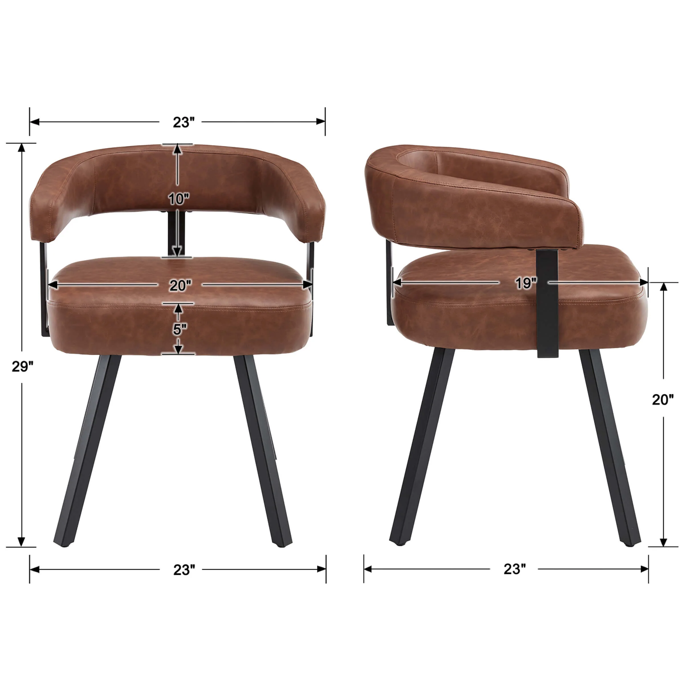Modern Barrel Dining Chairs Set of 2 - 20081DC - Image 22