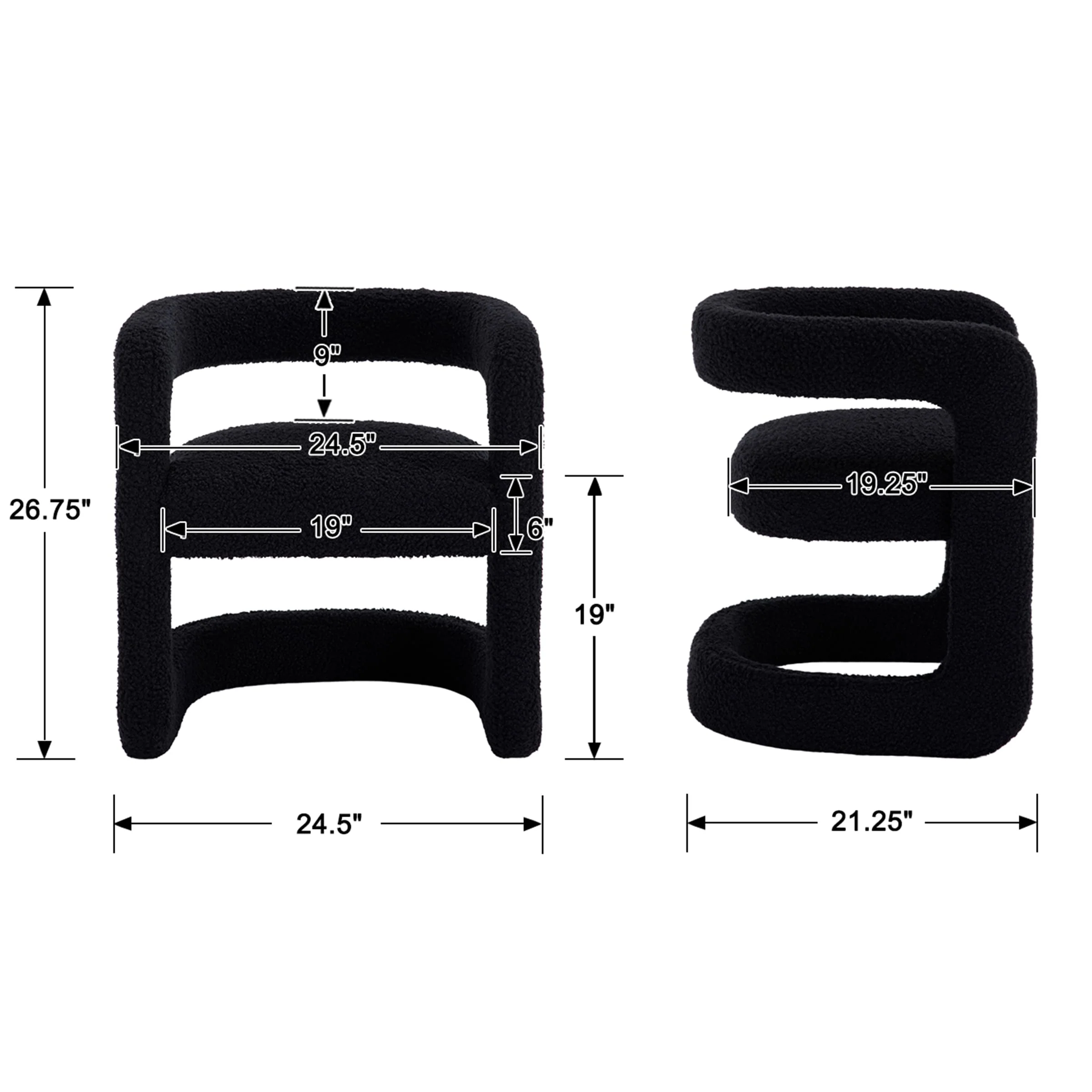 Modern Barrel Dining Room Chair 1 PCS - 10063DC - Image 9