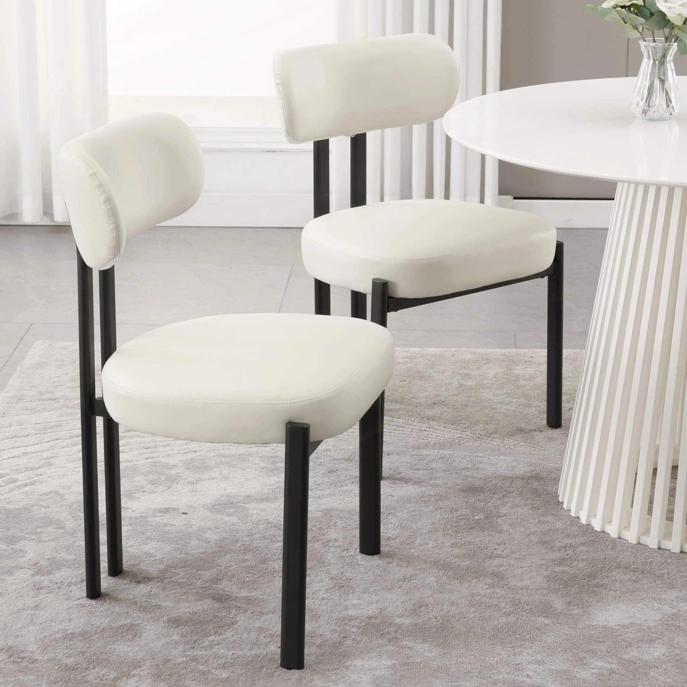 Modern Curved Back Dining Chairs Set of 2 - 3110DC - Image 10
