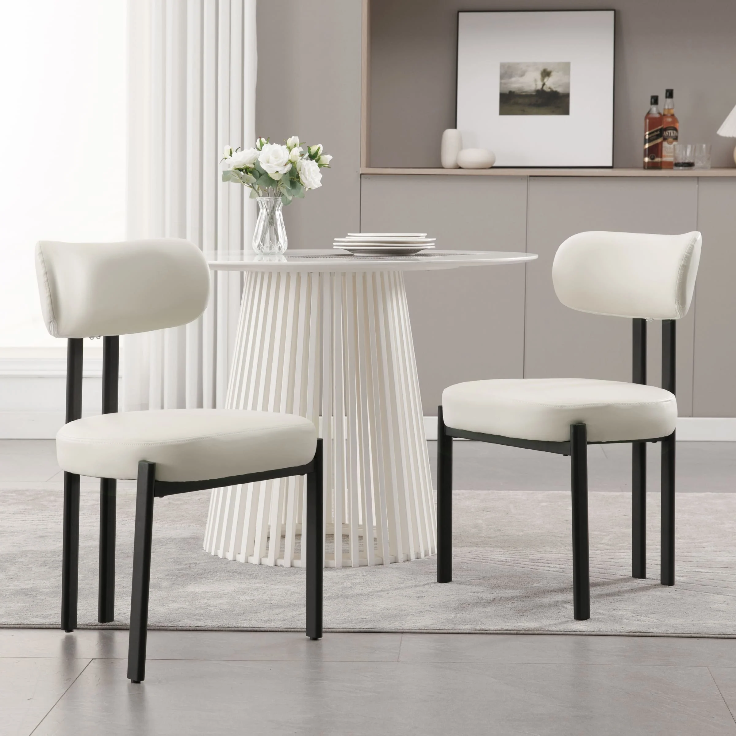 Modern Curved Back Dining Chairs Set of 2 - 3110DC - Image 9