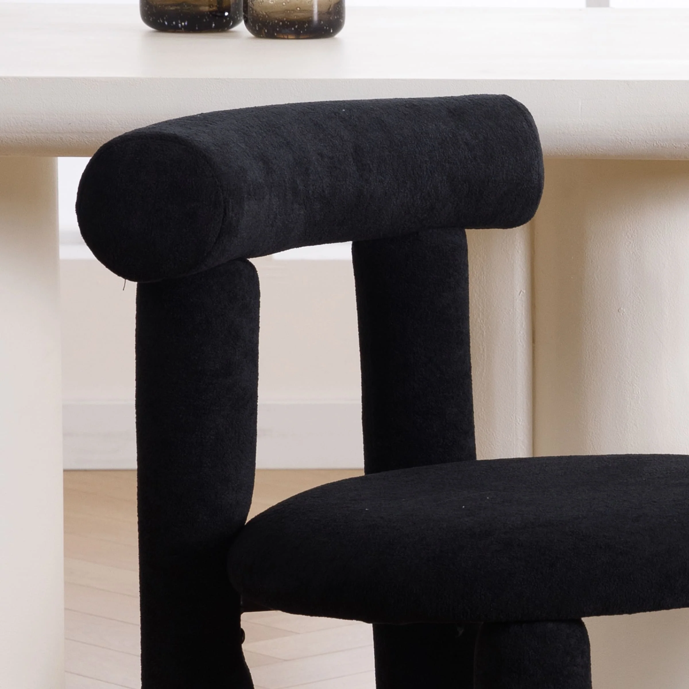Modern Sherpa Cute Dining Chairs Set of 2 - 3136DC - Image 17
