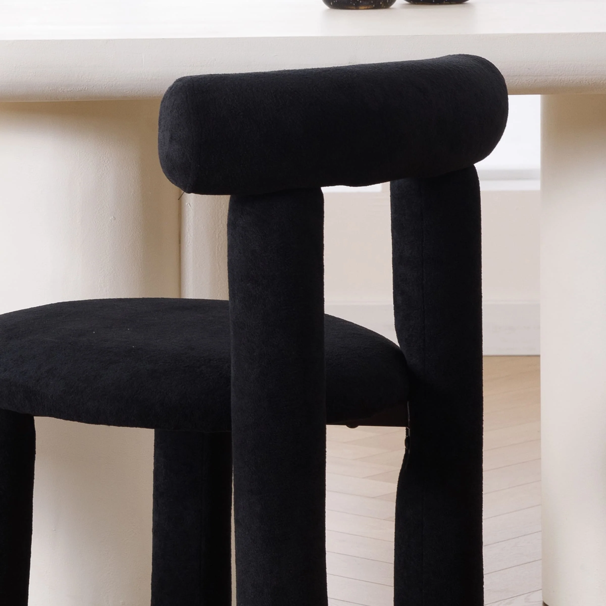 Modern Sherpa Cute Dining Chairs Set of 2 - 3136DC - Image 18