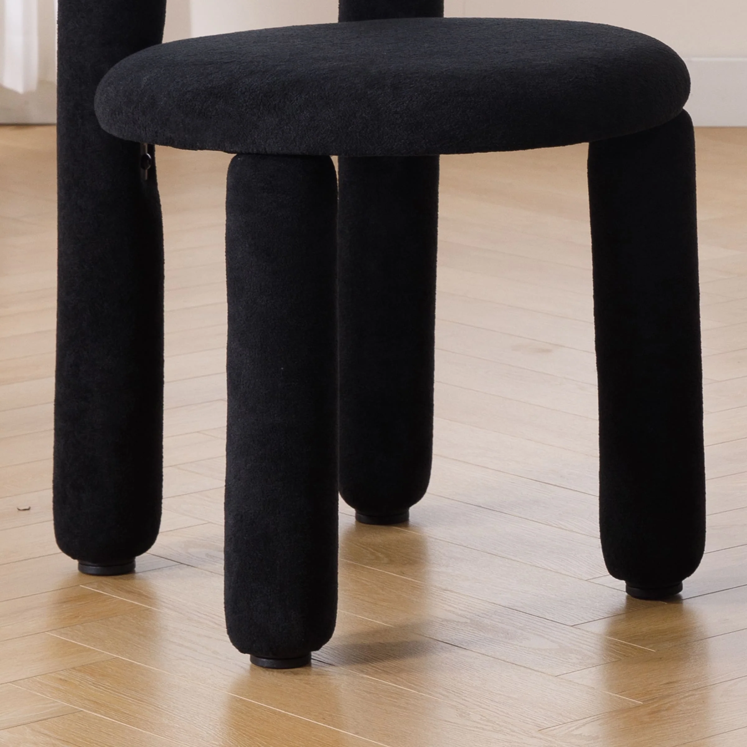 Modern Sherpa Cute Dining Chairs Set of 2 - 3136DC - Image 19