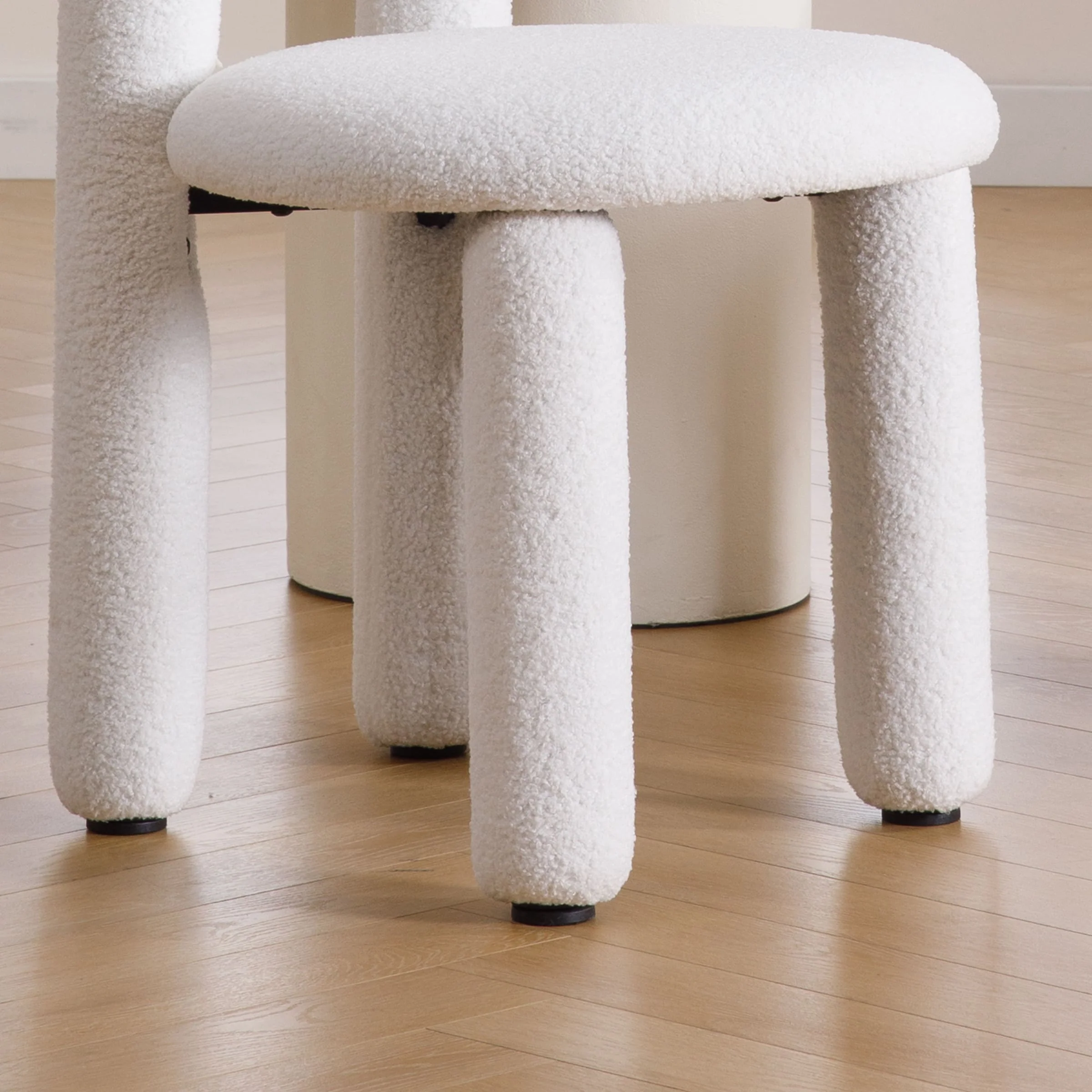Modern Sherpa Cute Dining Chairs Set of 2 - 3136DC - Image 9