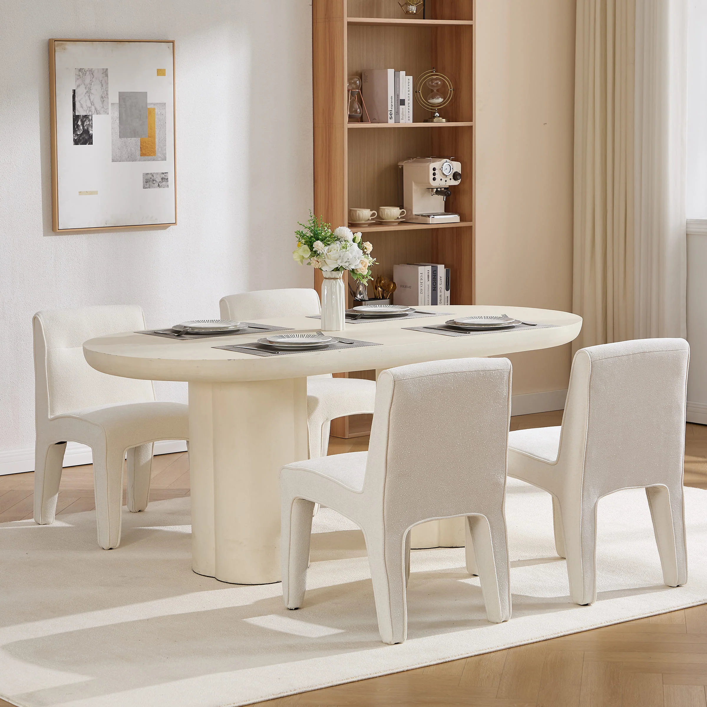 Modern Minimalist Armless Dining Chairs Set of 2 - 6614DC - Image 10