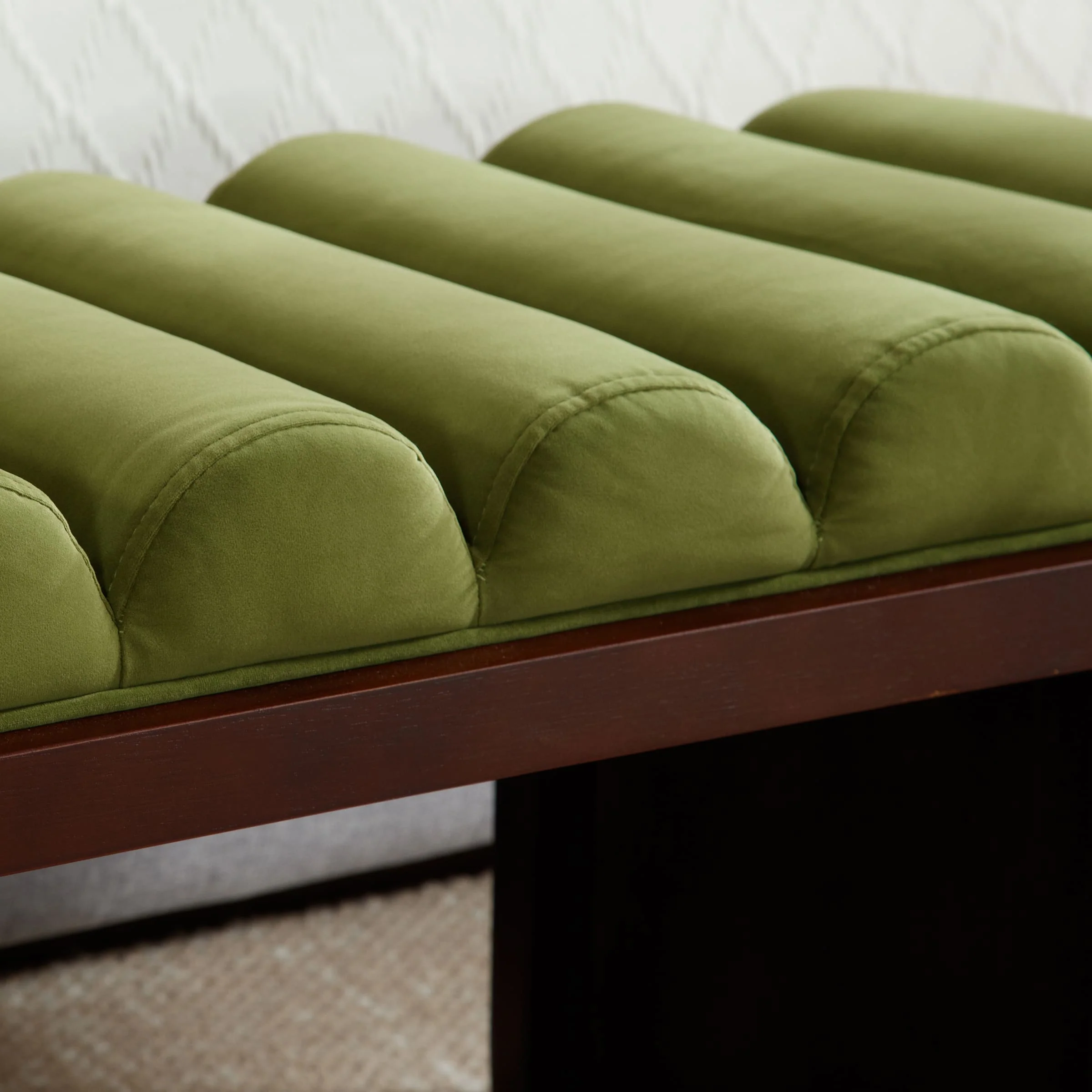 Modern Padded Wood Frame Bench - 2639BH - Image 16