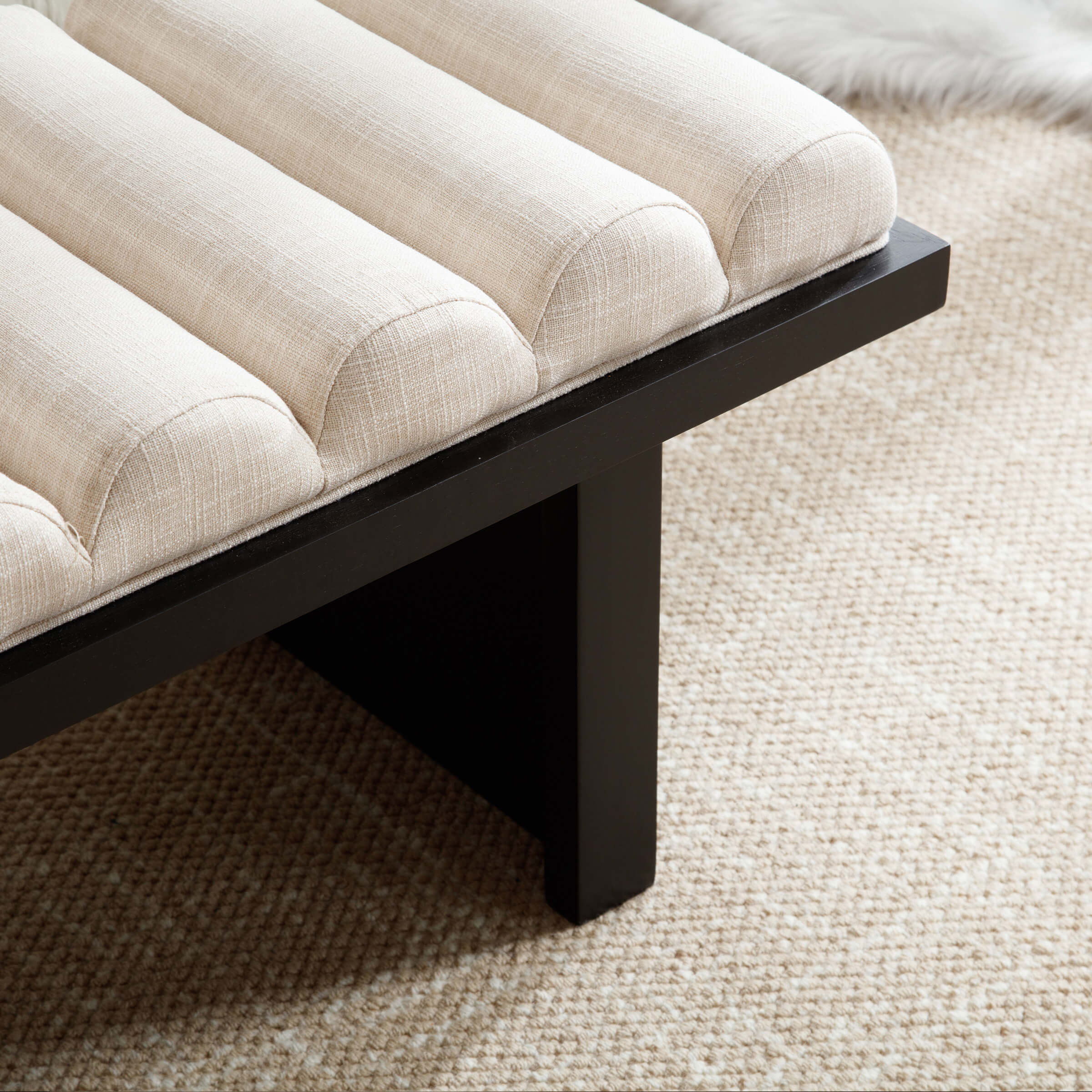 Modern Padded Wood Frame Bench - 2639BH - Image 25