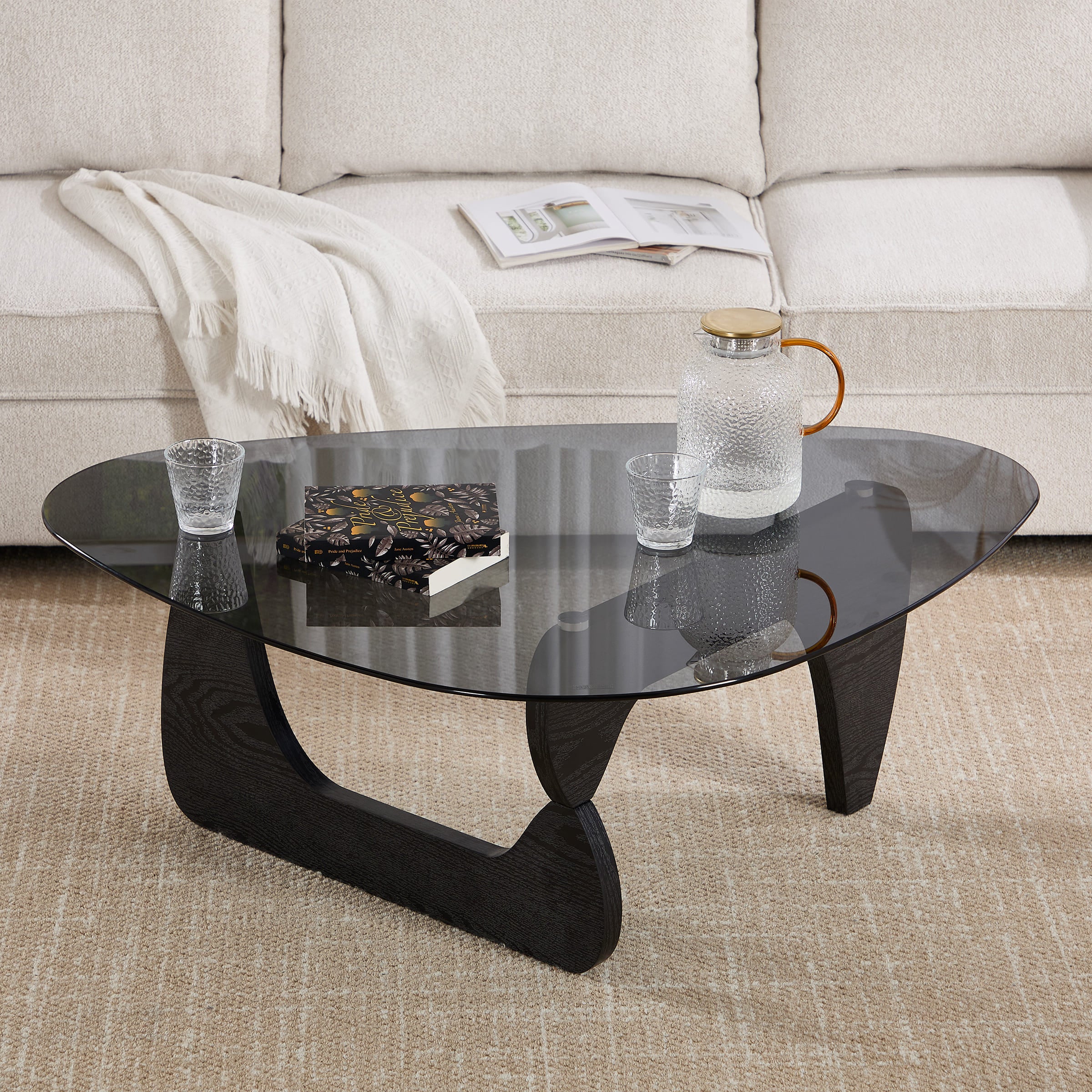 Modern Triangle Center Glass Coffee Table - 7736CT - Image 10