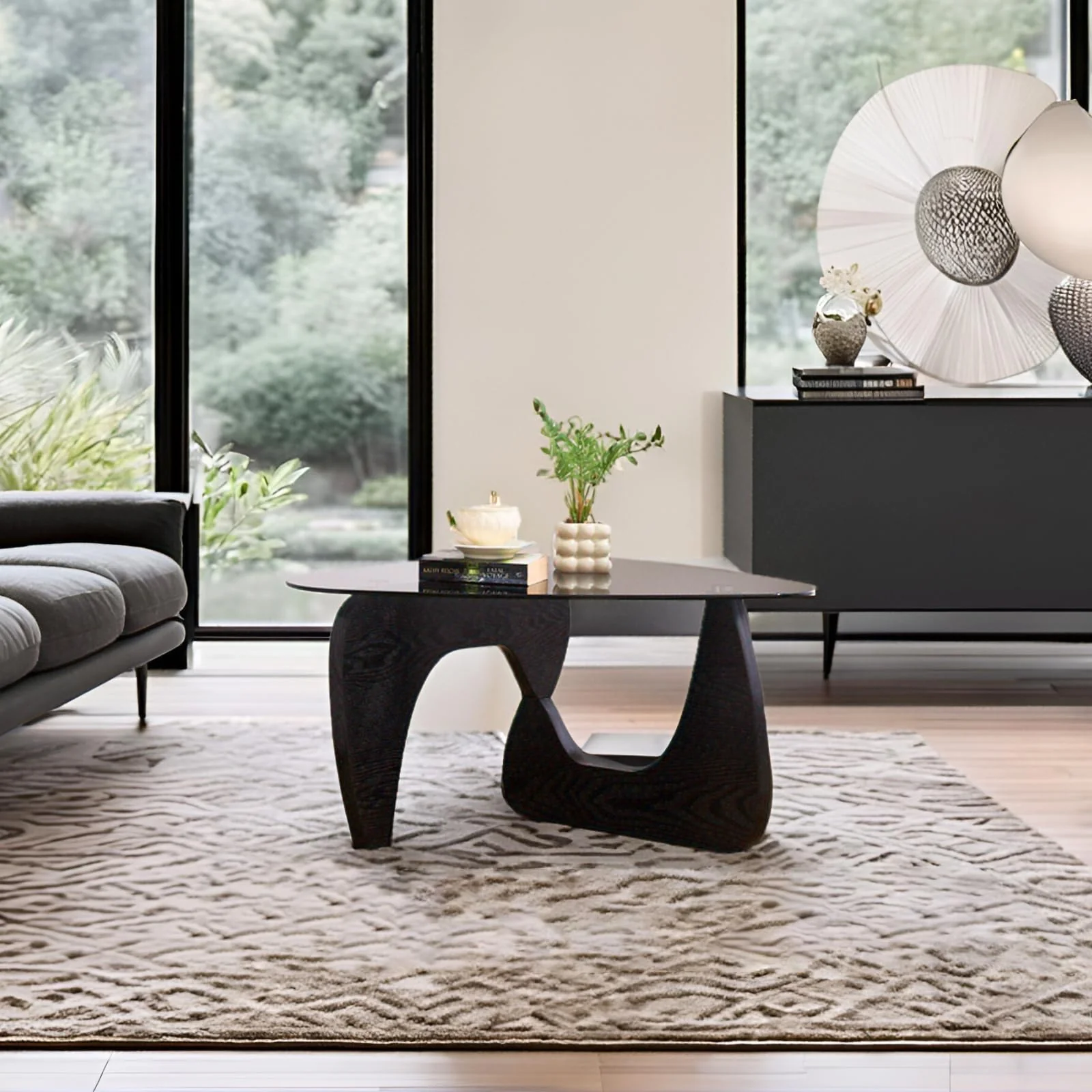 Modern Triangle Center Glass Coffee Table - 7736CT - Image 12