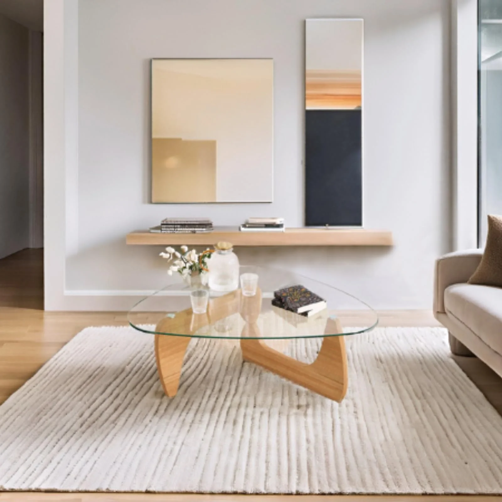 Modern Triangle Center Glass Coffee Table - 7736CT - Image 3