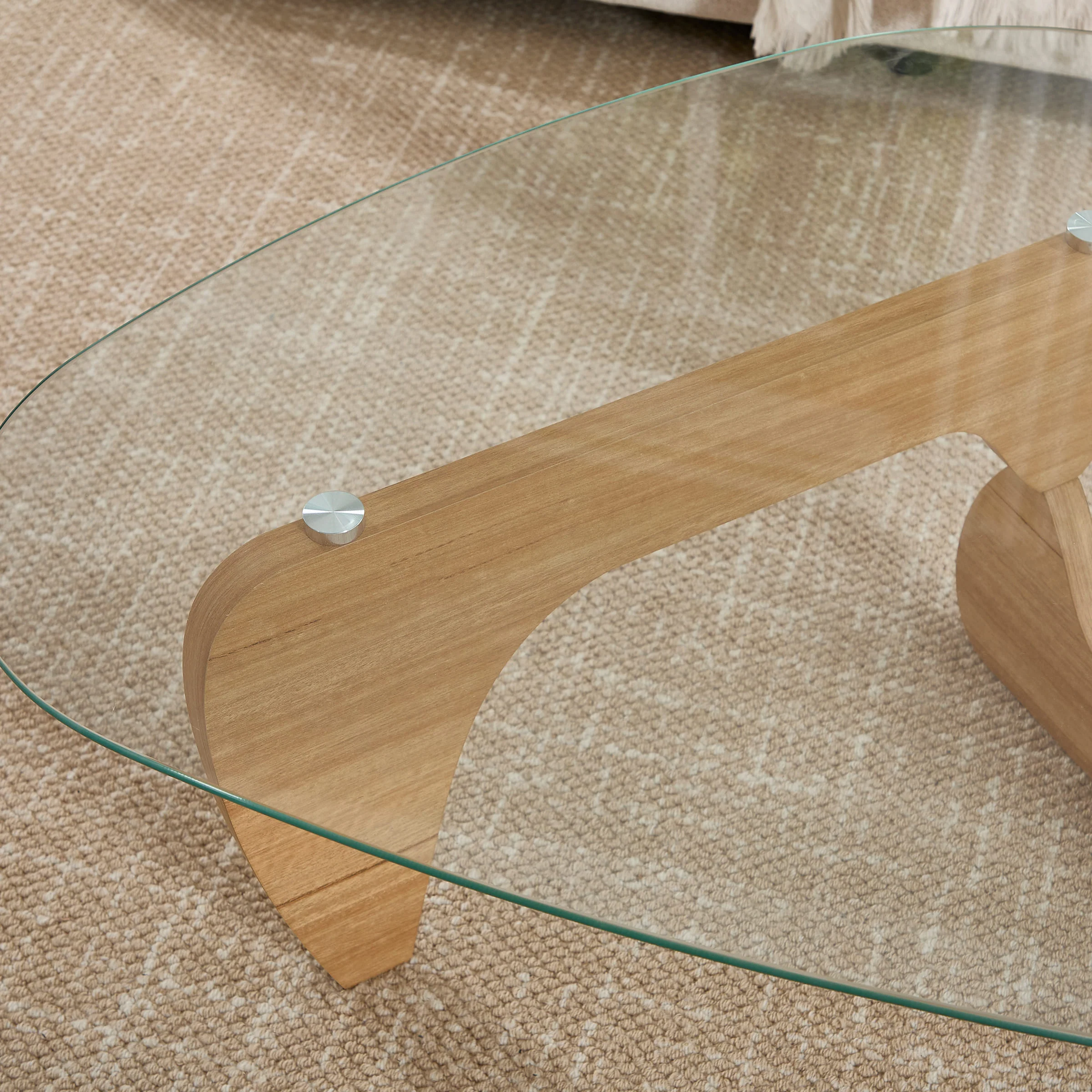 Modern Triangle Center Glass Coffee Table - 7736CT - Image 6