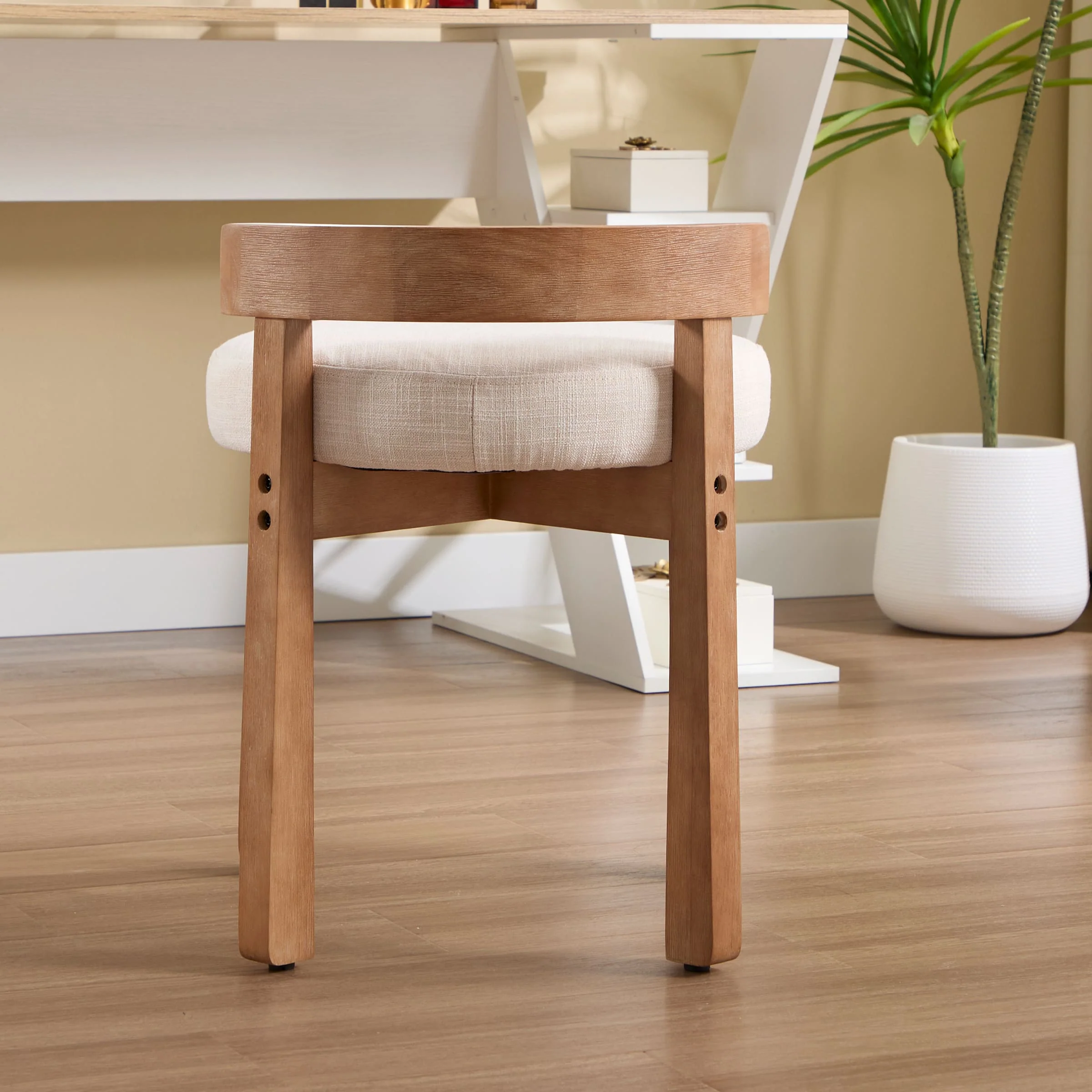 Modern Wood Ottoman with Backrest 1PC - 2654OT - Image 3