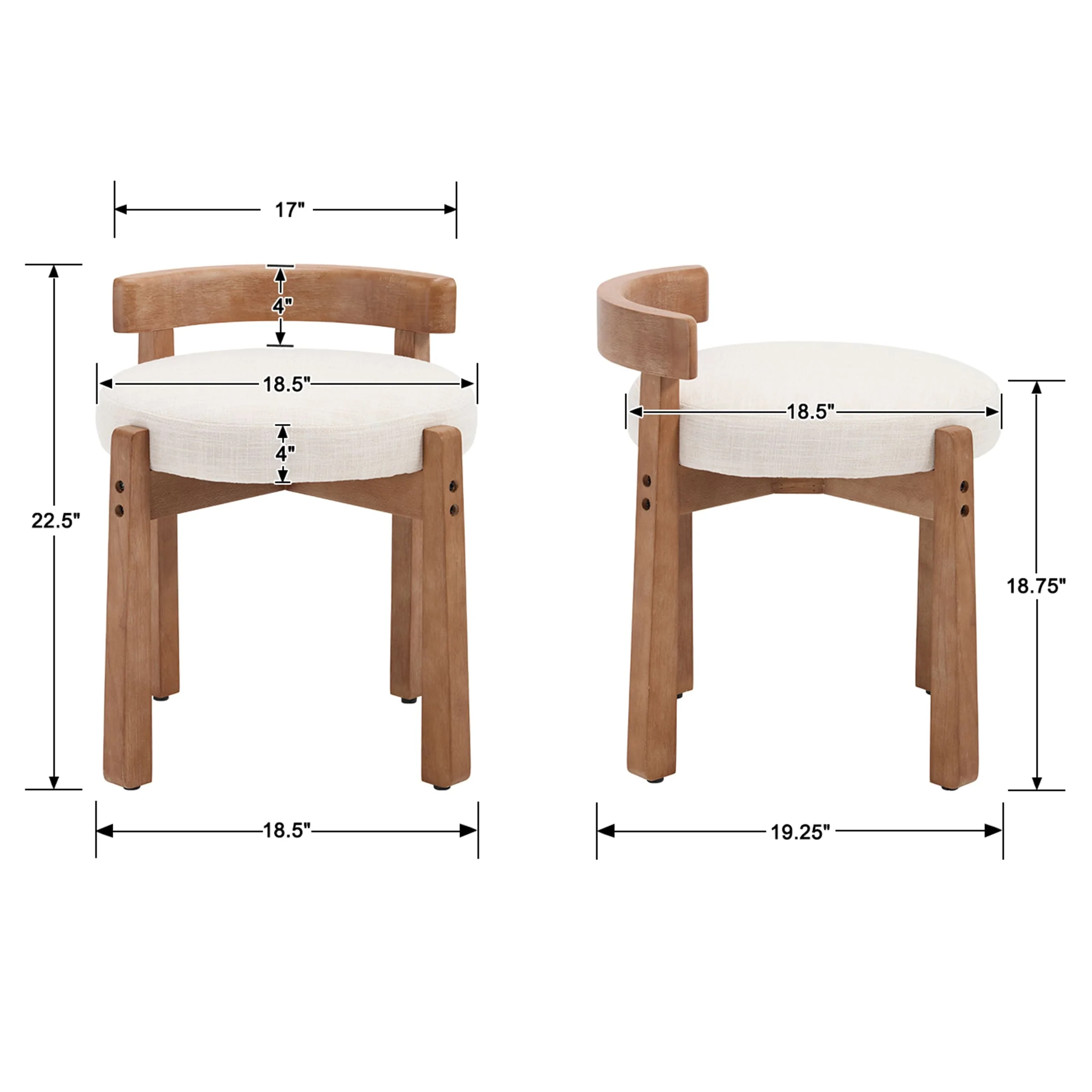Modern Wood Ottoman with Backrest 1PC - 2654OT - Image 8