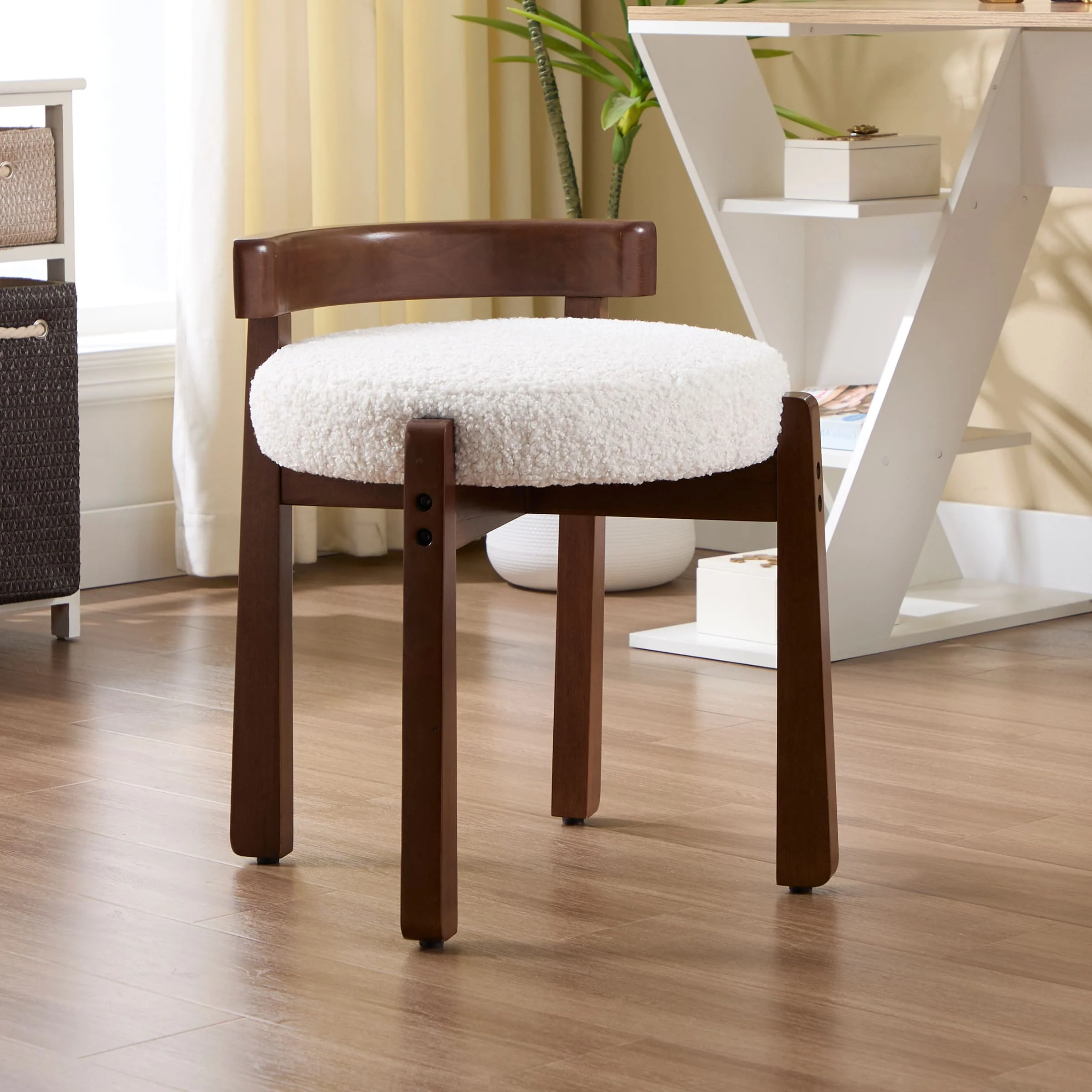 Modern Wood Ottoman with Backrest 1PC - 2654OT - Image 9