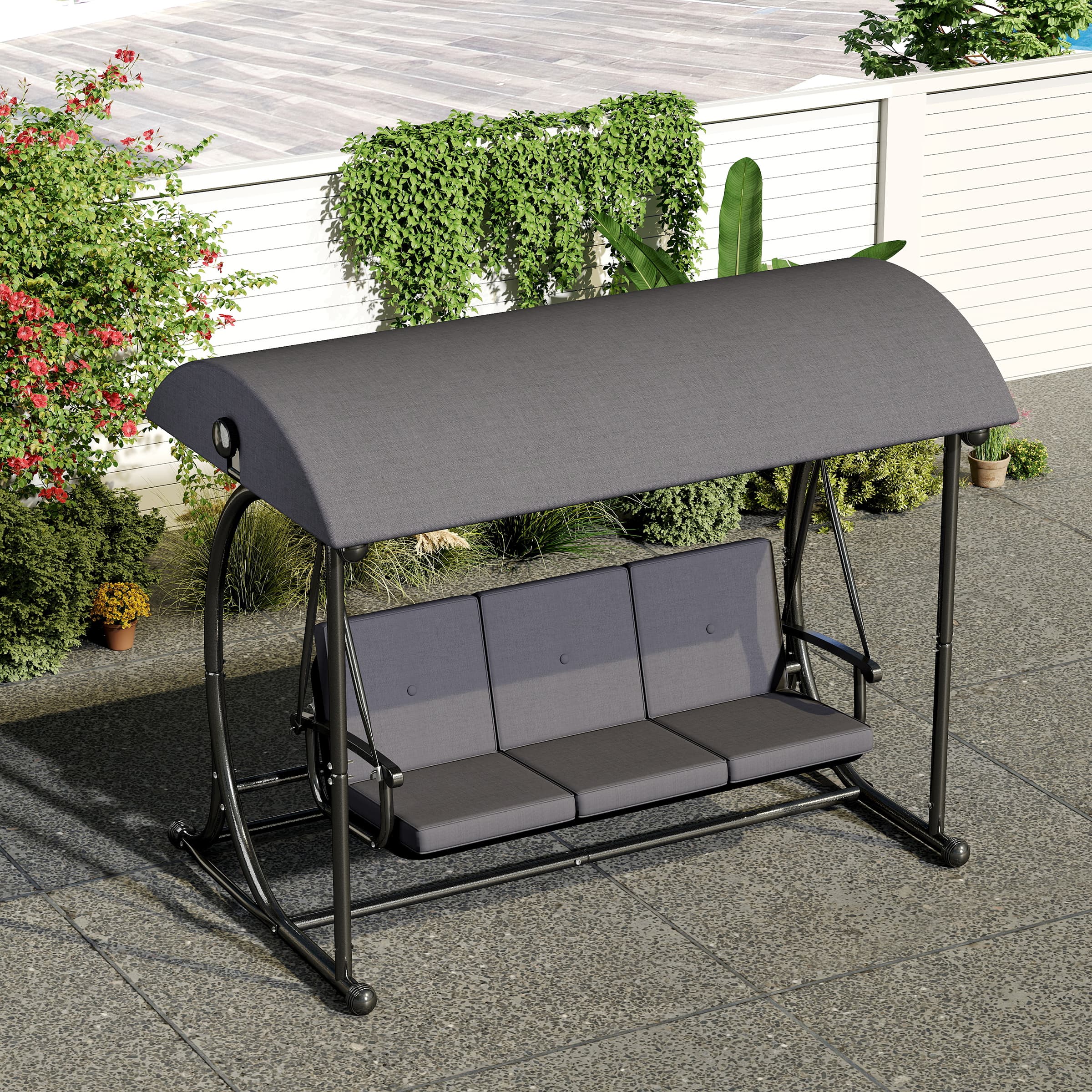 Outdoor Adjustable Porch Swing Bed - 4102HS - Image 12