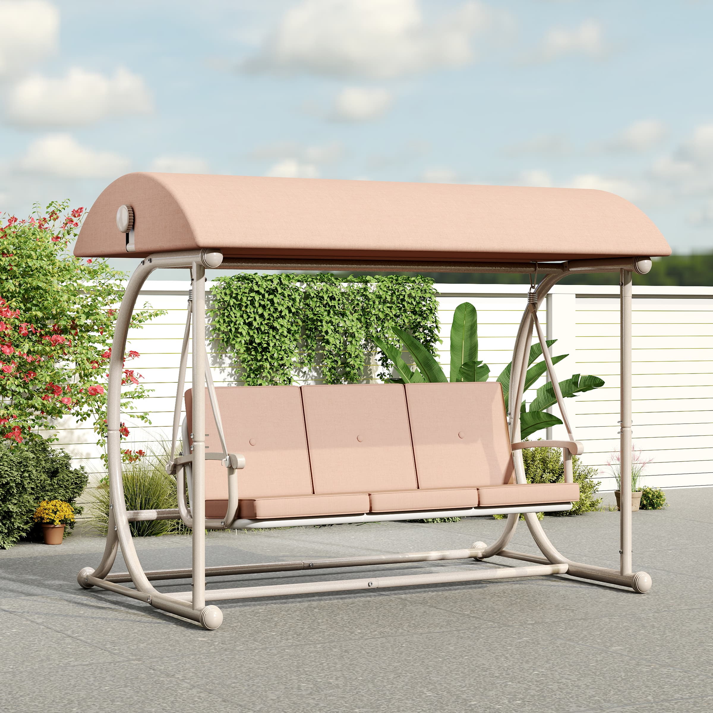 Outdoor Adjustable Porch Swing Bed - 4102HS - Image 3