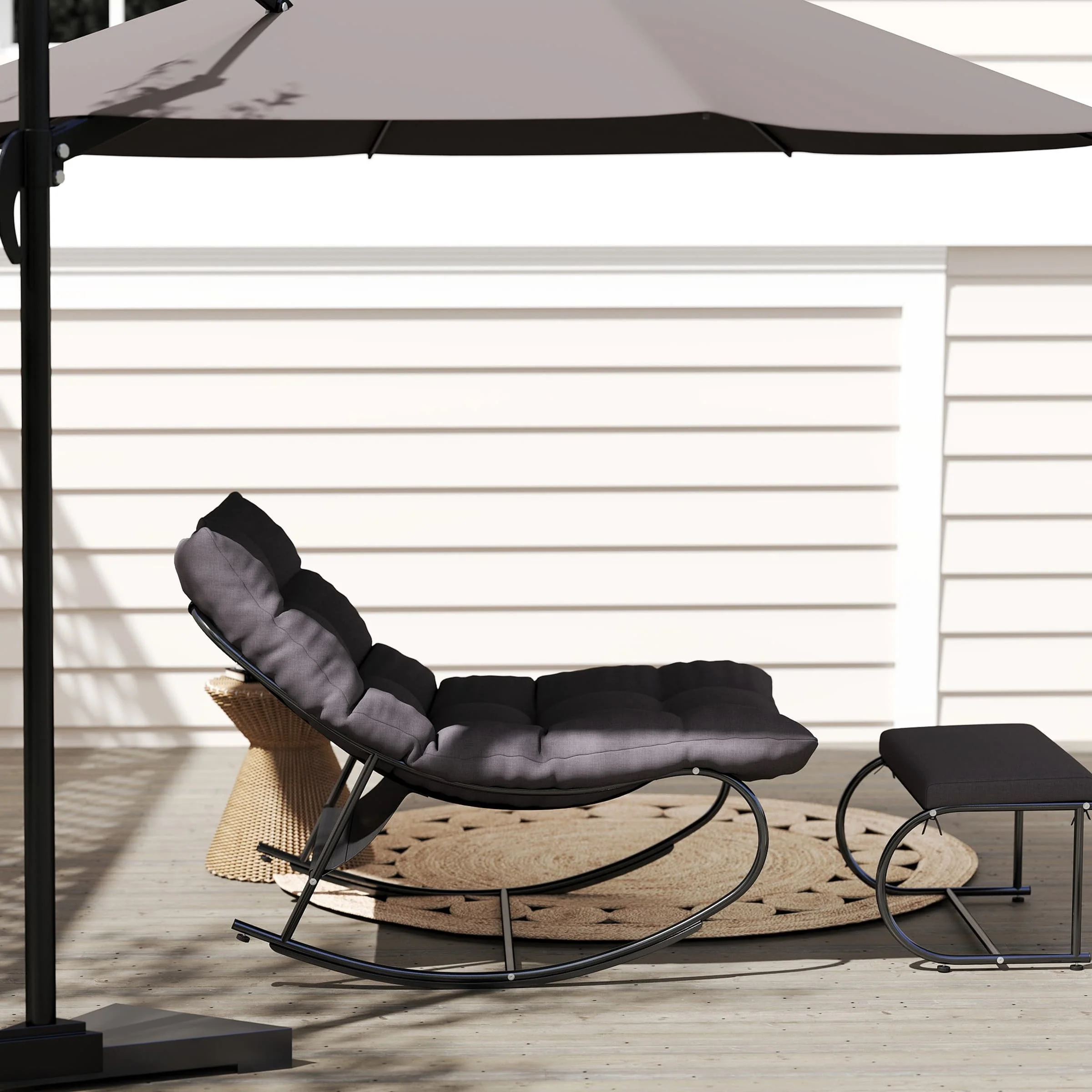 Outdoor Rocking Chair with Ottoman Set of 2 - 4103RC - Image 15