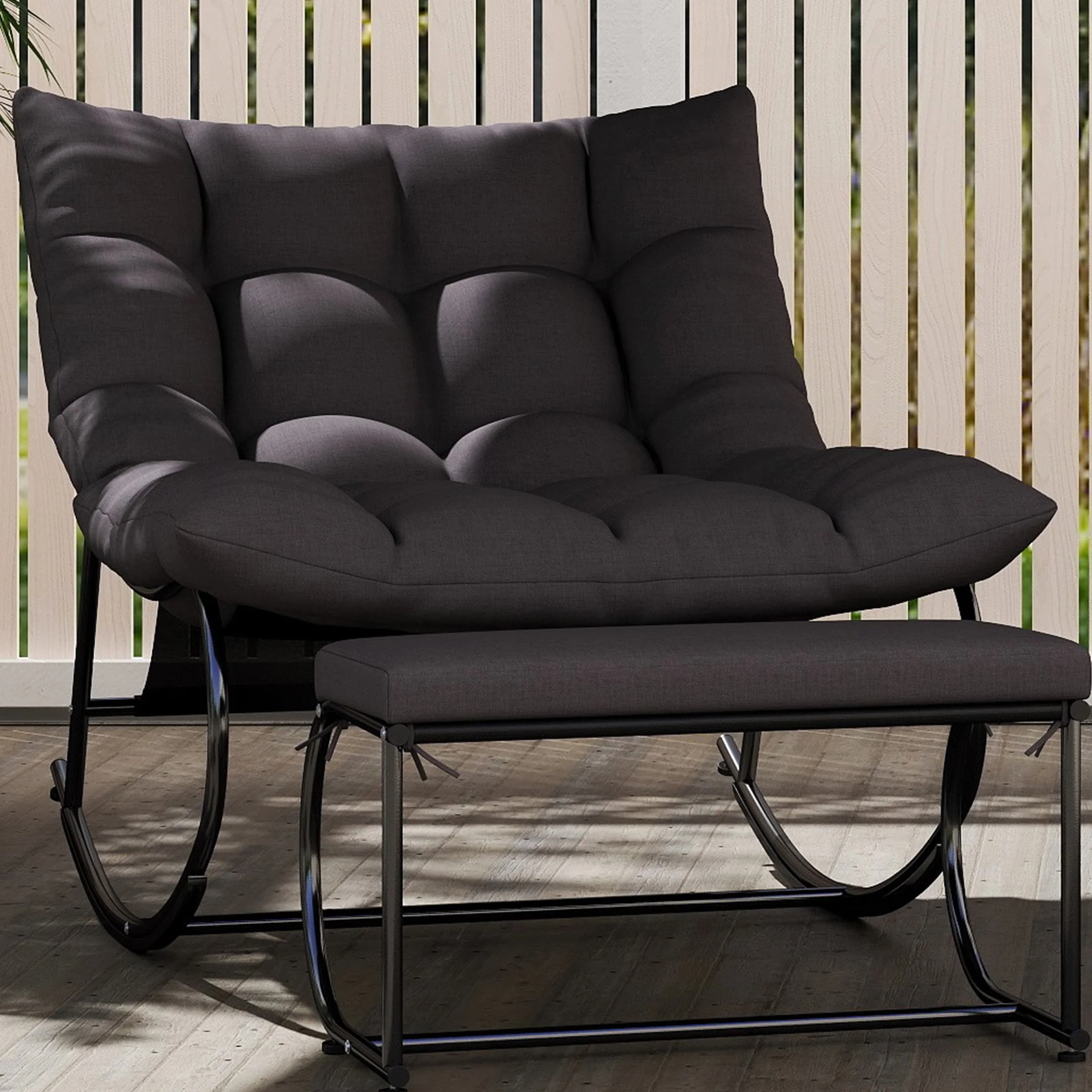 Outdoor Rocking Chair with Ottoman Set of 2 - 4103RC - Image 16