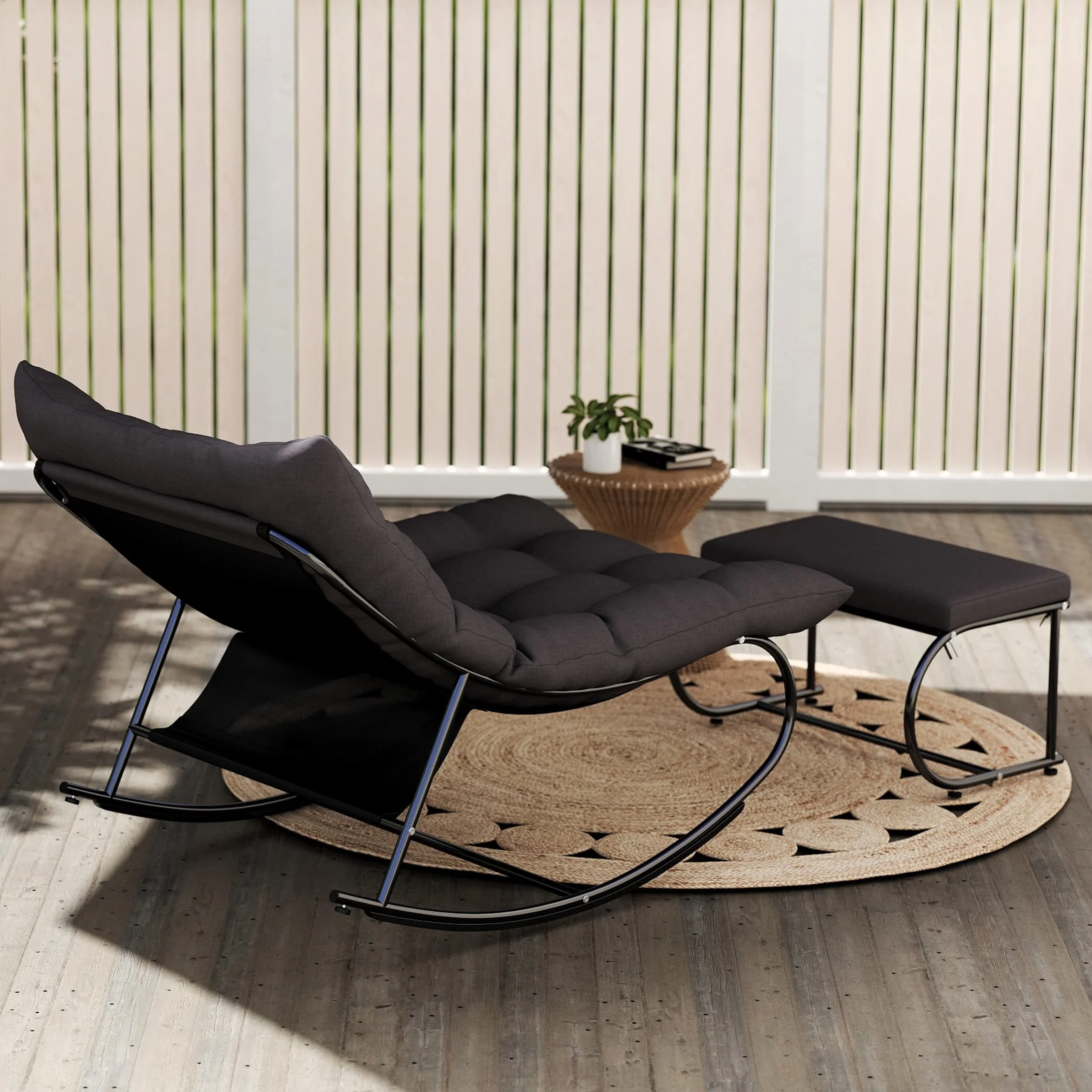 Outdoor Rocking Chair with Ottoman Set of 2 - 4103RC - Image 18
